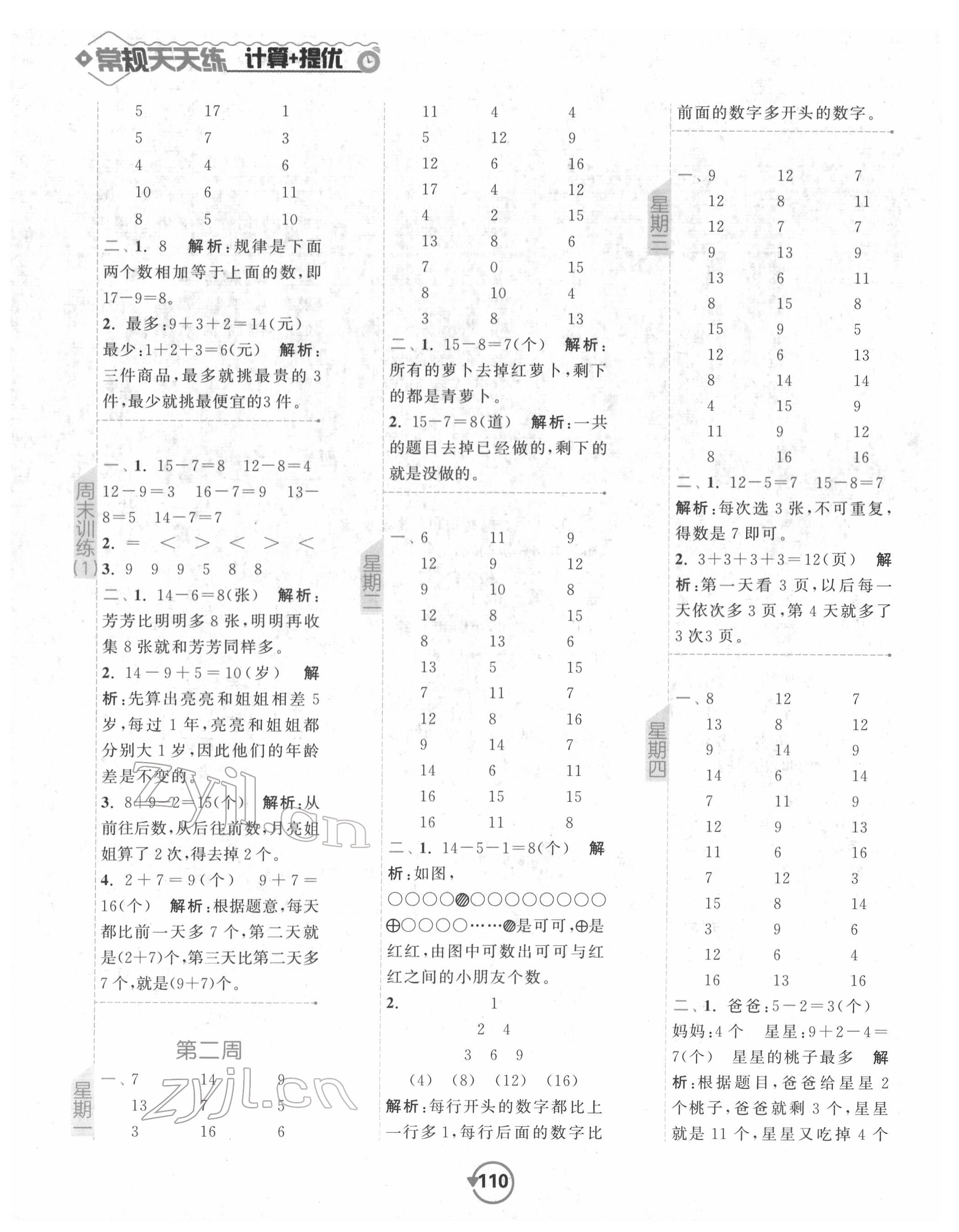 2022年常規(guī)天天練一年級數(shù)學下冊蘇教版 第2頁