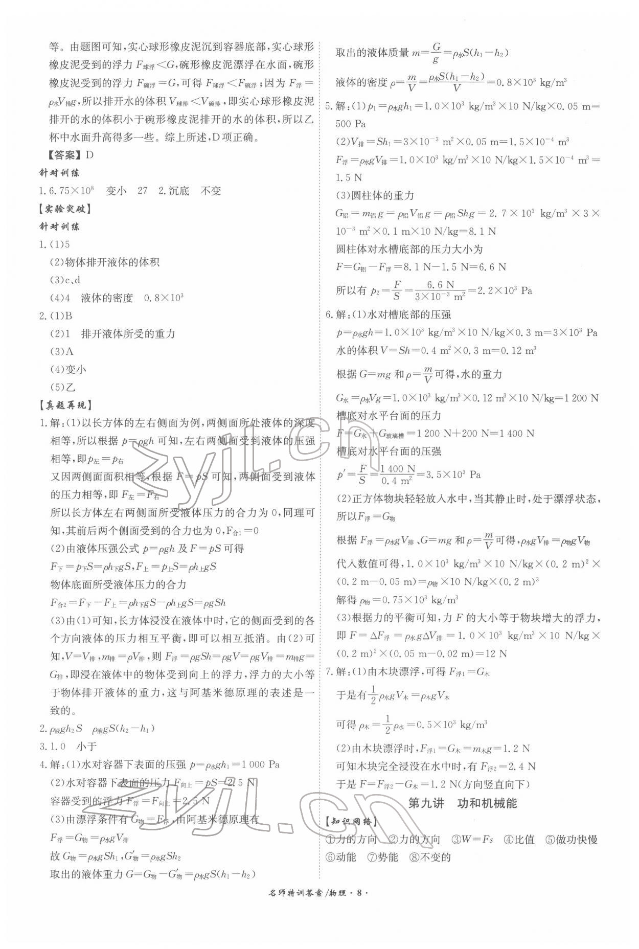 2022年名師特訓物理安徽專版 第8頁