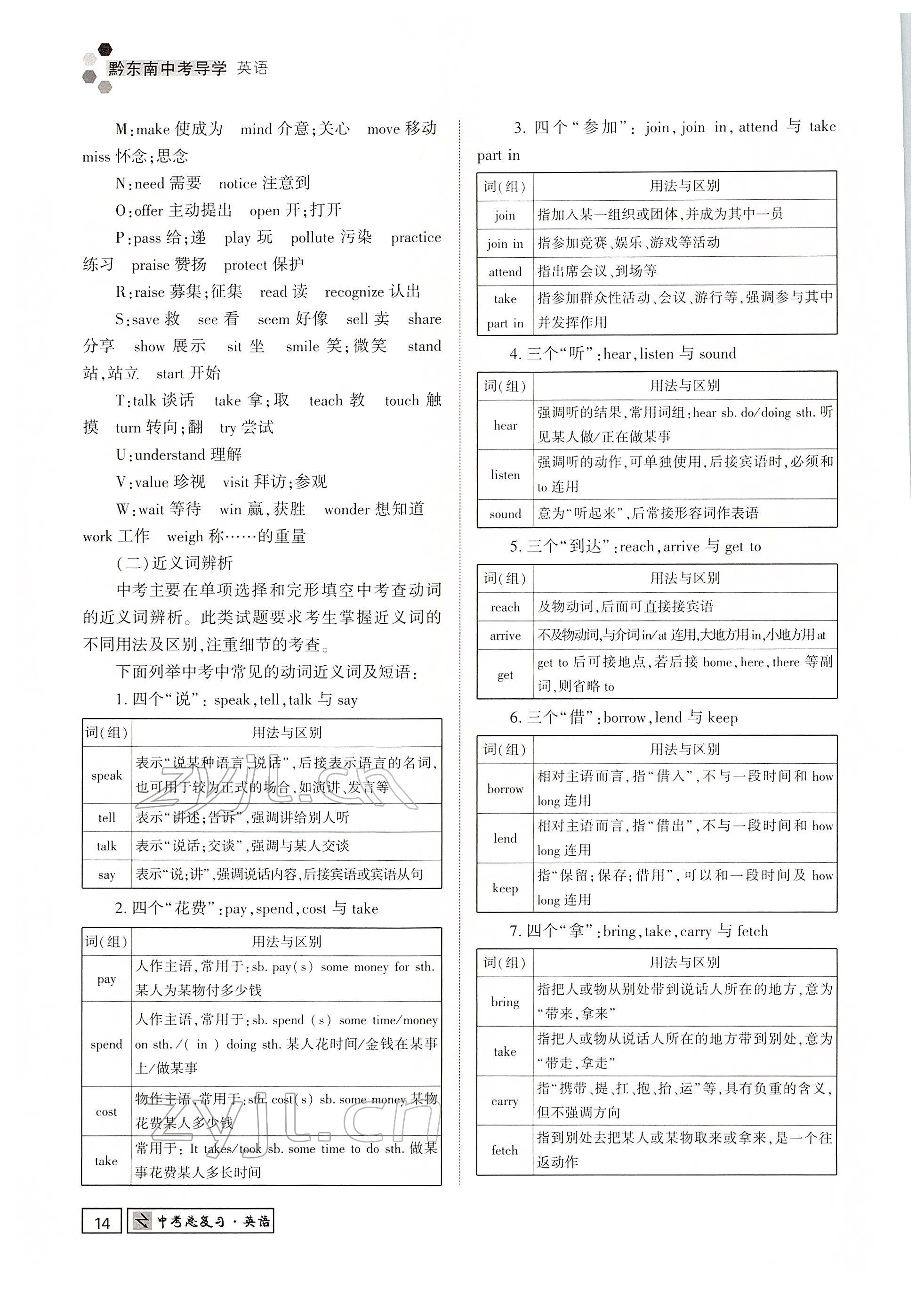 2022年黔東南中考導(dǎo)學(xué)英語 參考答案第49頁