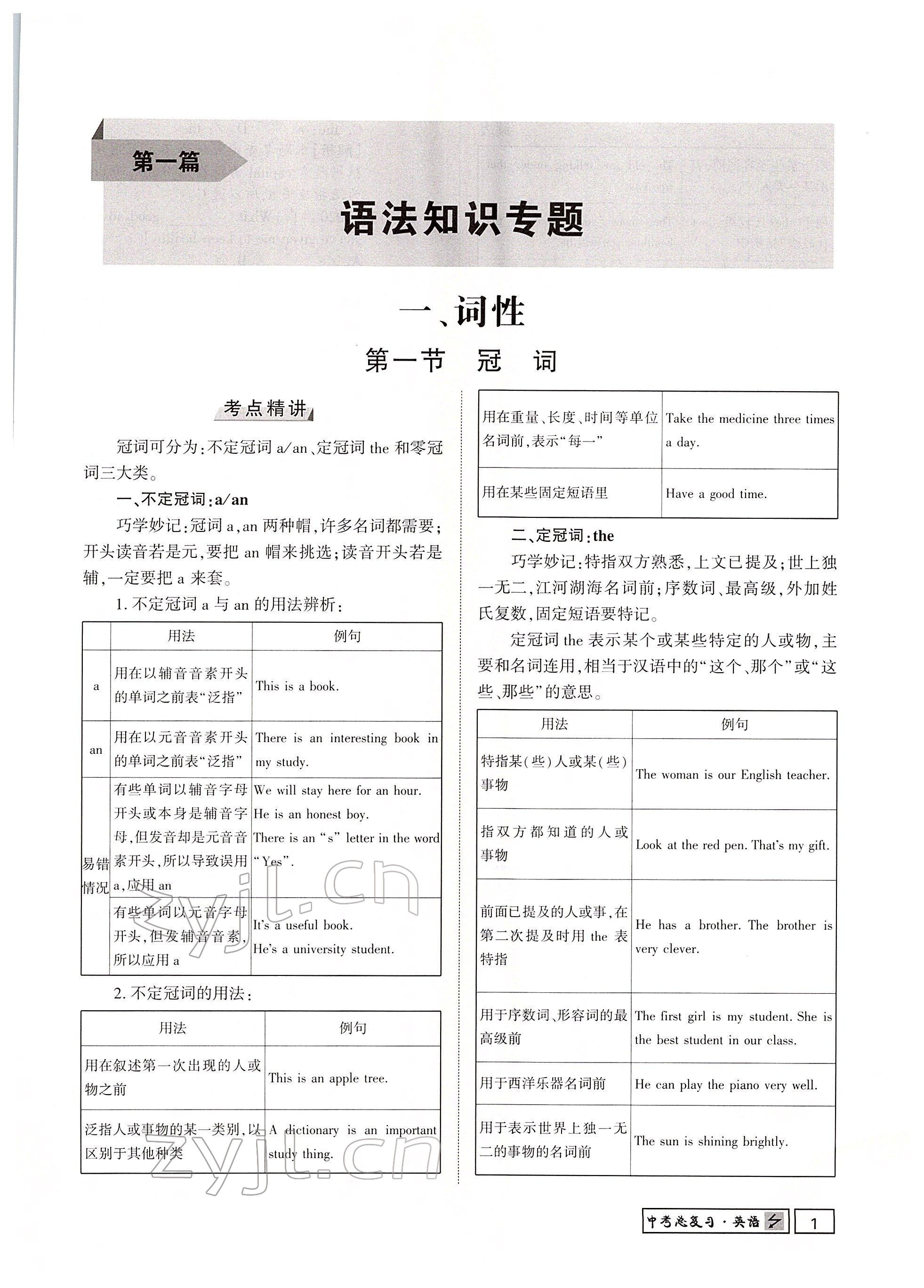 2022年黔東南中考導(dǎo)學(xué)英語(yǔ) 參考答案第1頁(yè)