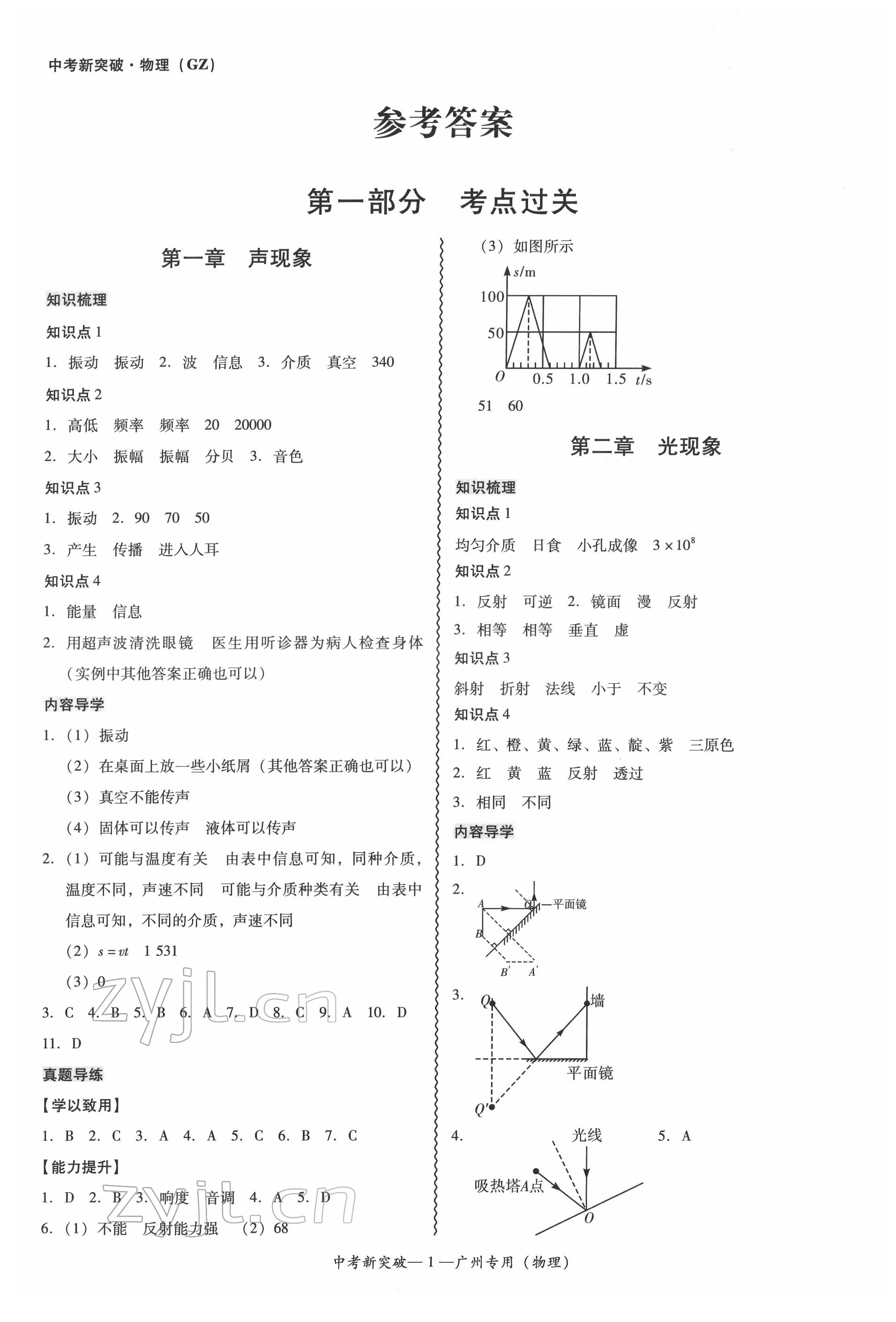 2022年中考新突破物理廣州專用 第1頁