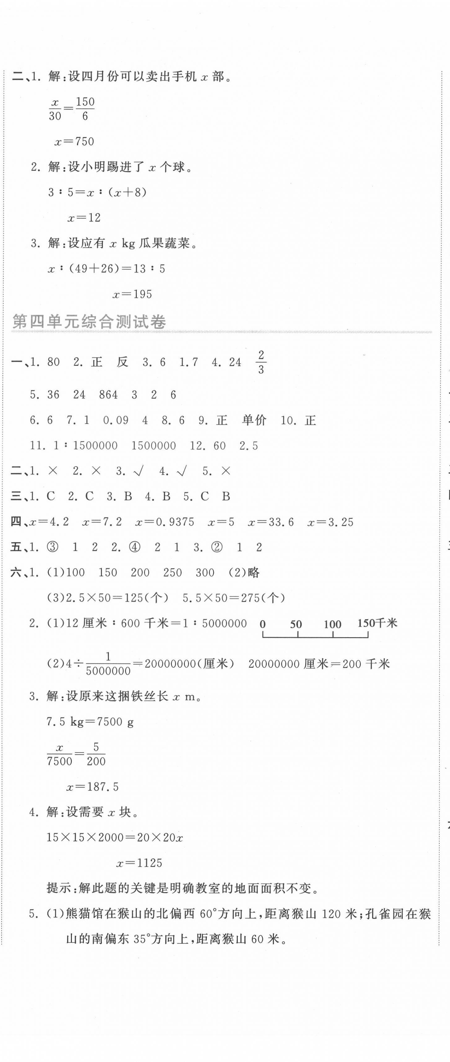 2022年新目标检测同步单元测试卷六年级数学下册人教版 第8页