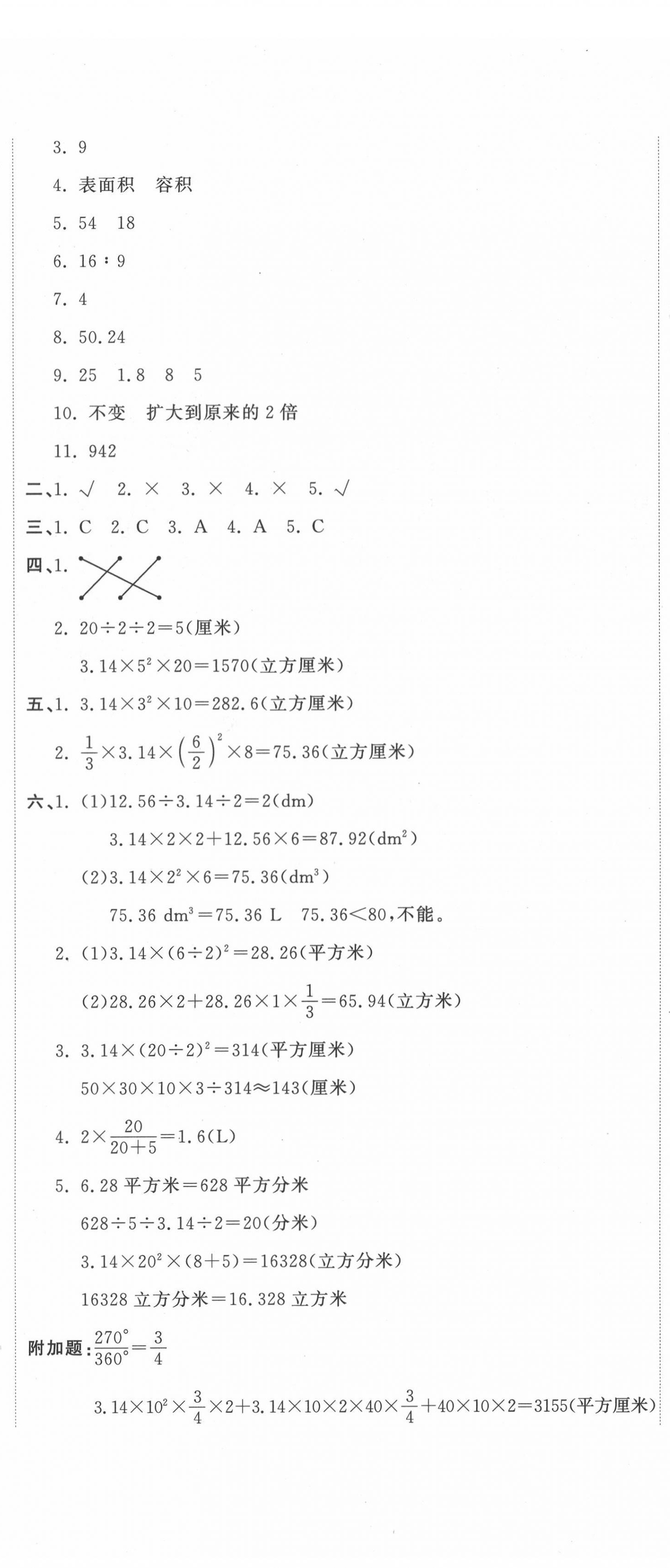 2022年新目標檢測同步單元測試卷六年級數(shù)學(xué)下冊人教版 第5頁