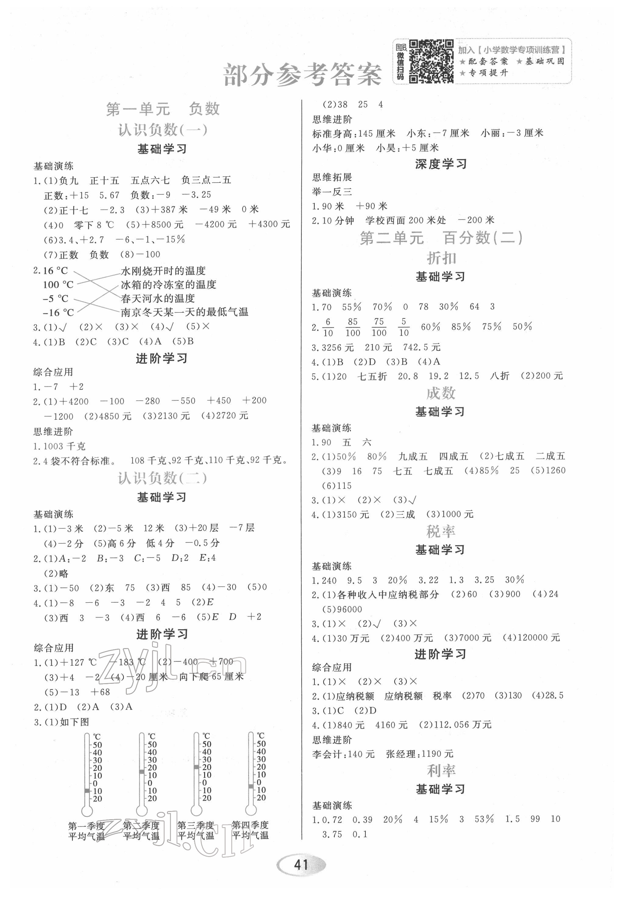 2022年資源與評價六年級數(shù)學(xué)下冊人教版 第1頁