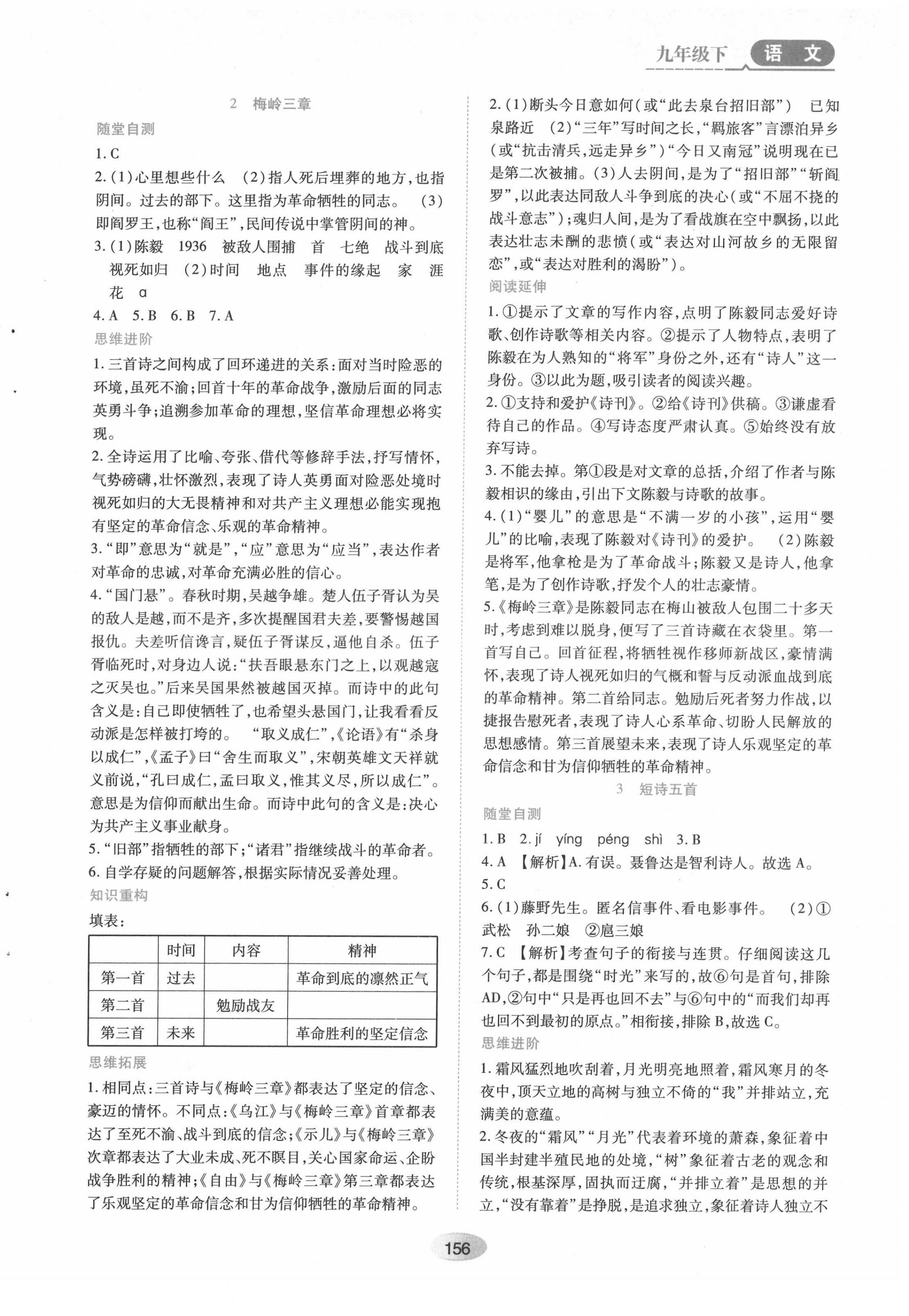 2022年資源與評價黑龍江教育出版社九年級語文下冊人教版 第2頁