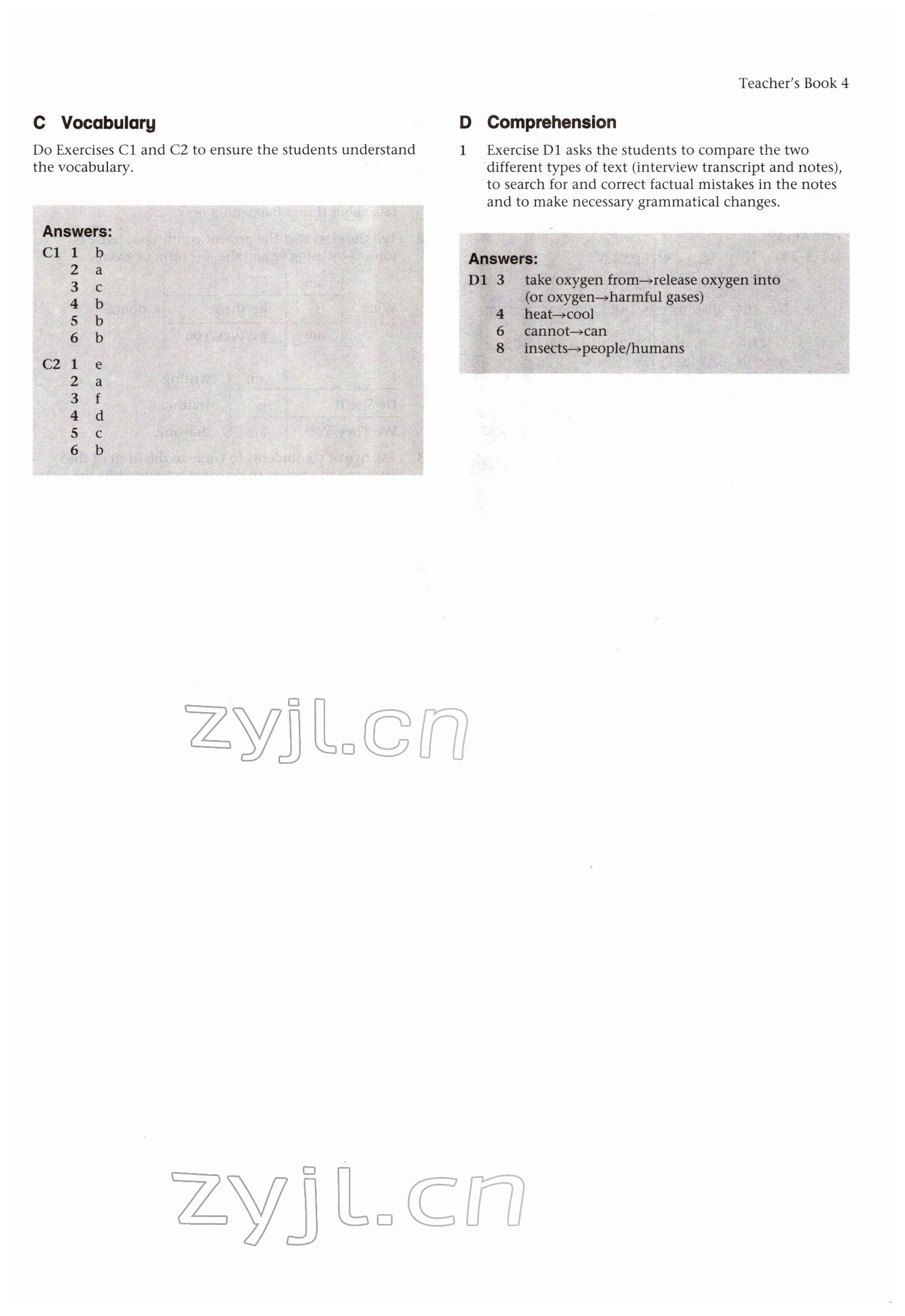 2022年教材課本八年級(jí)英語第二學(xué)期滬教版五四制 參考答案第8頁