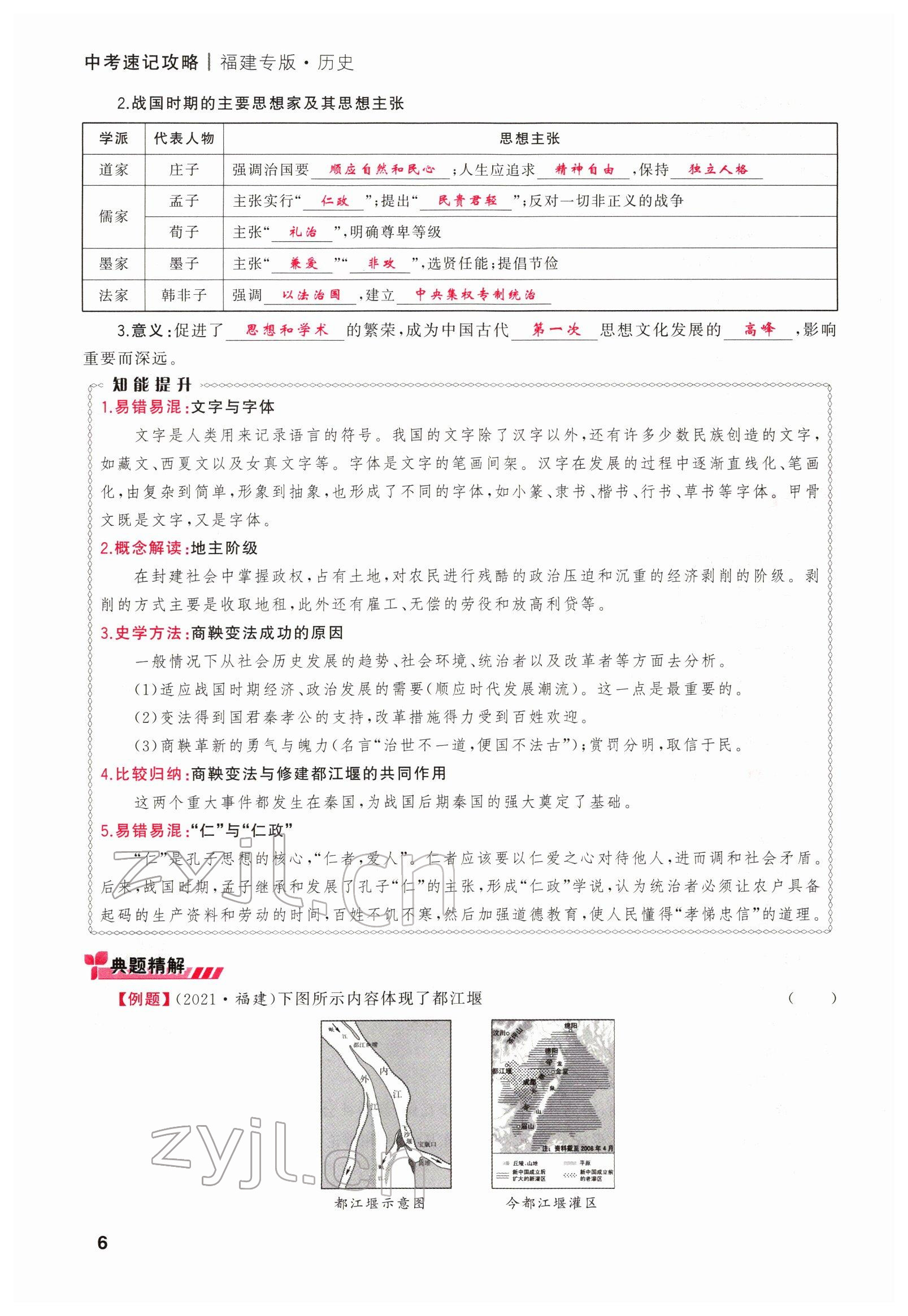 2022年新启航中考速记攻略历史福建专版&nbsp;参考答案第19页