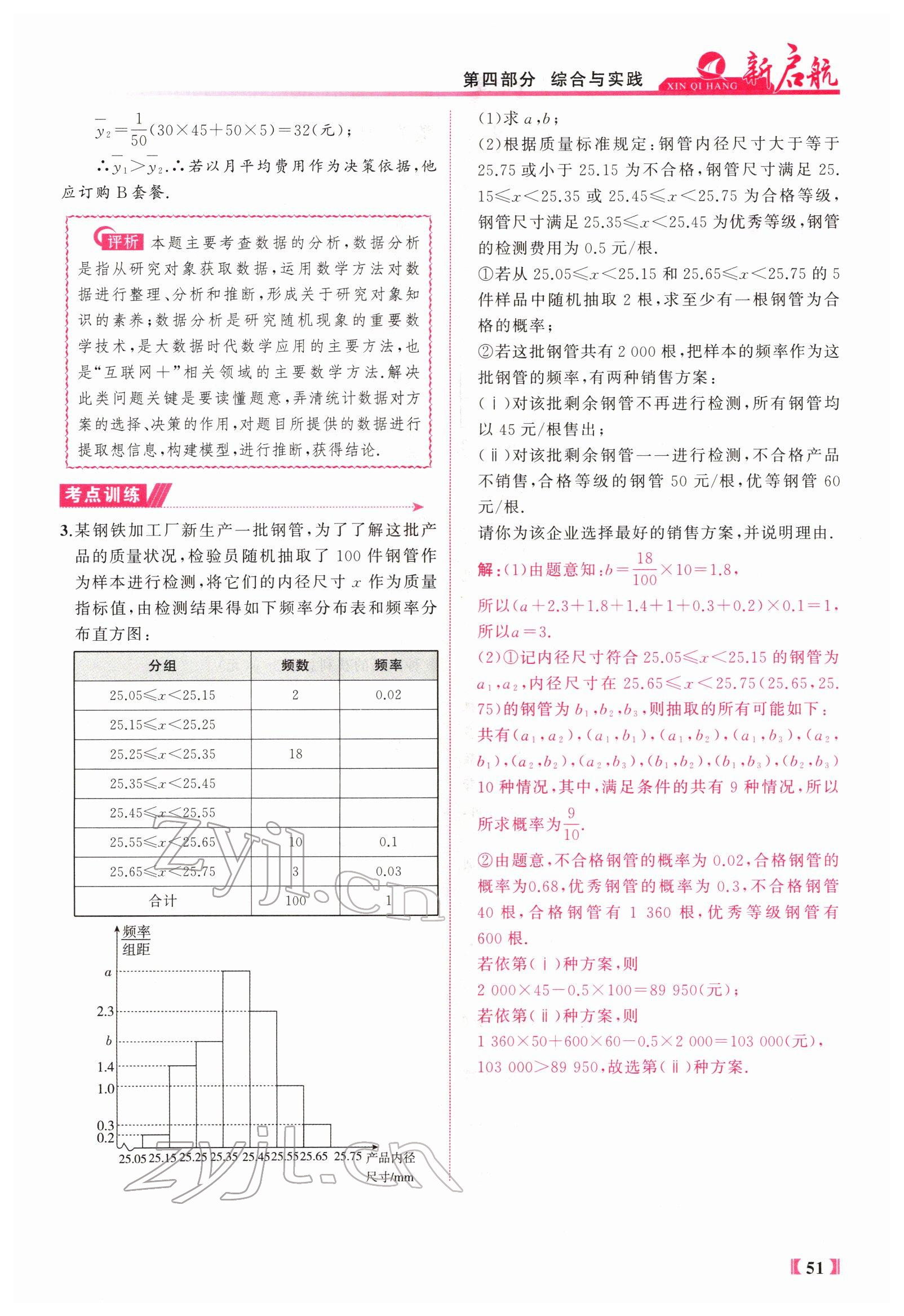 2022年新啟航中考總復習數學福建 參考答案第104頁
