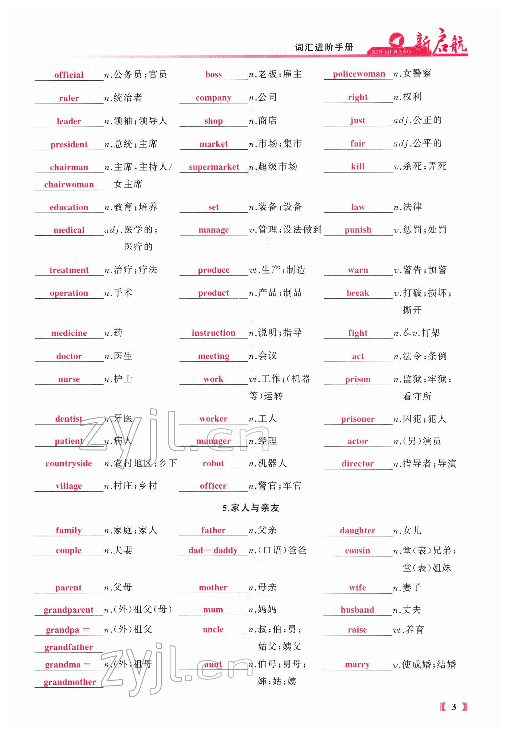 2022年新啟航中考總復習英語福建專版 參考答案第113頁
