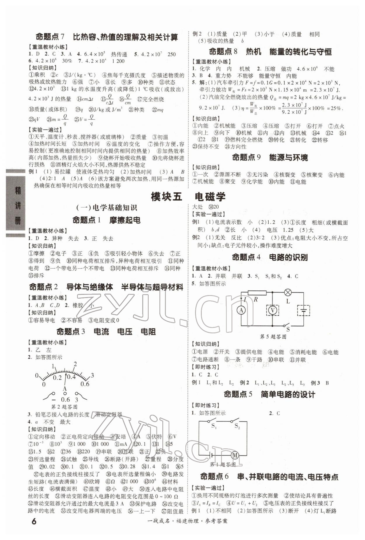 2022年一戰(zhàn)成名考前新方案物理福建專版 第6頁