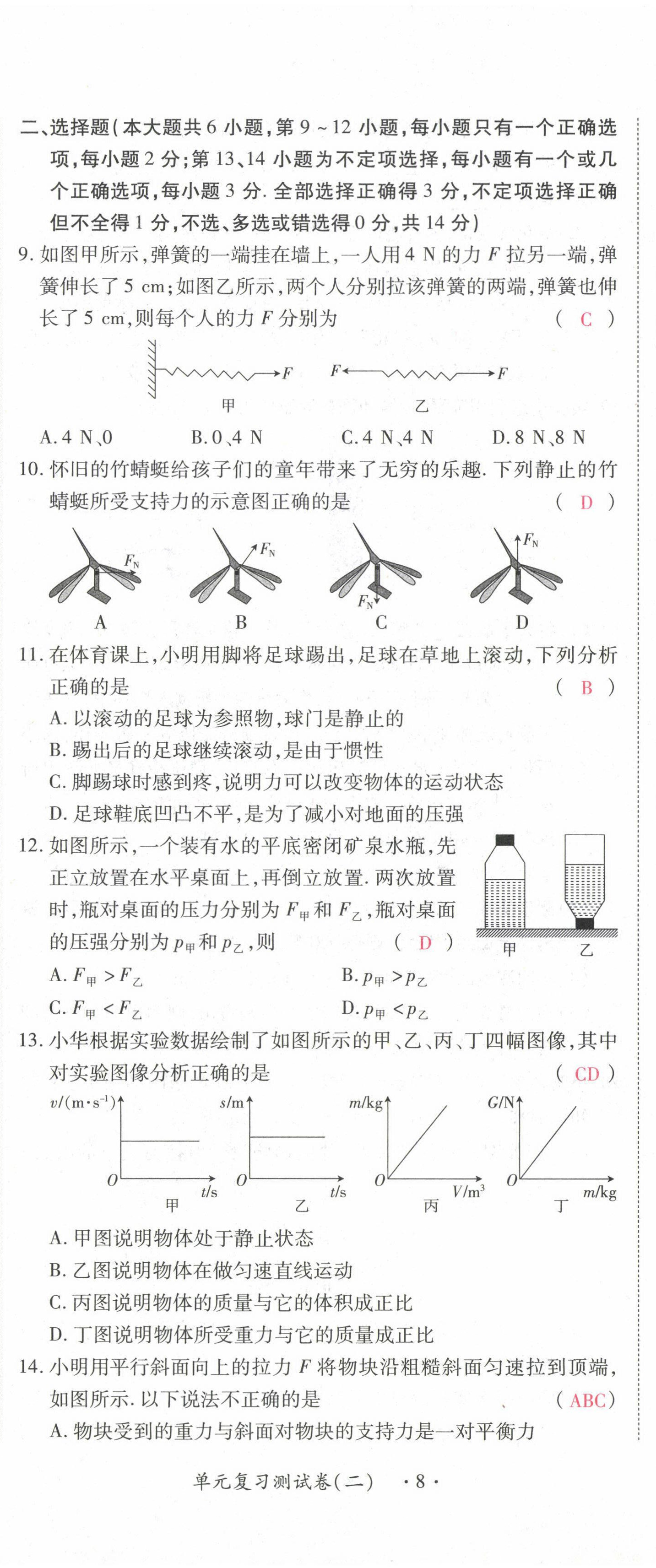 2022年学考新评价物理 参考答案第21页