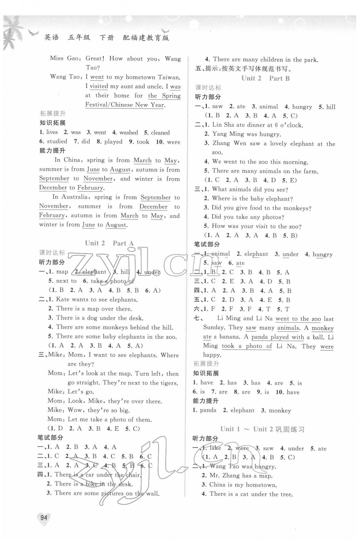 2022年新課程學(xué)習(xí)與測(cè)評(píng)同步學(xué)習(xí)五年級(jí)英語(yǔ)下冊(cè)福建教育版 第2頁(yè)