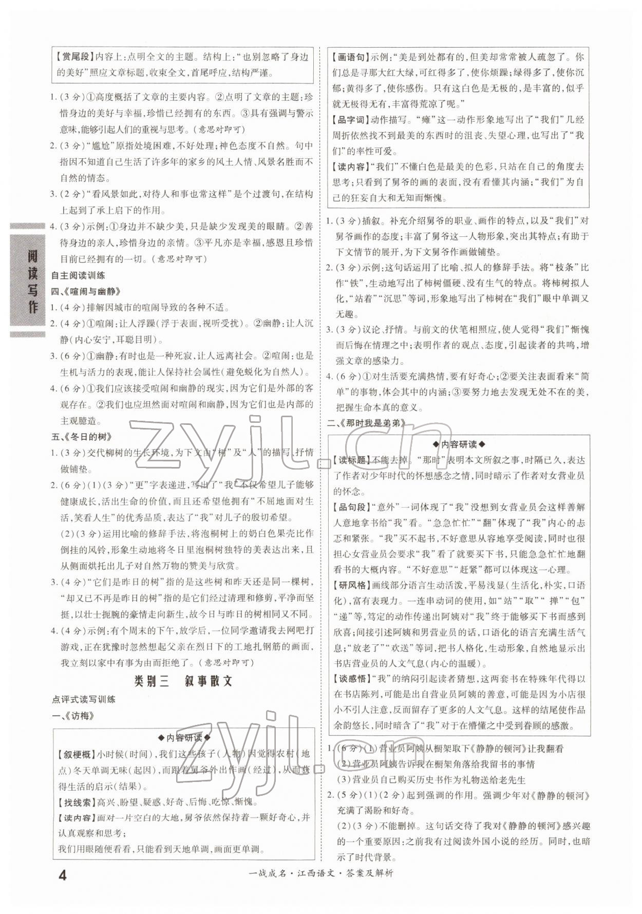 2022年一战成名考前新方案语文江西专版 第4页