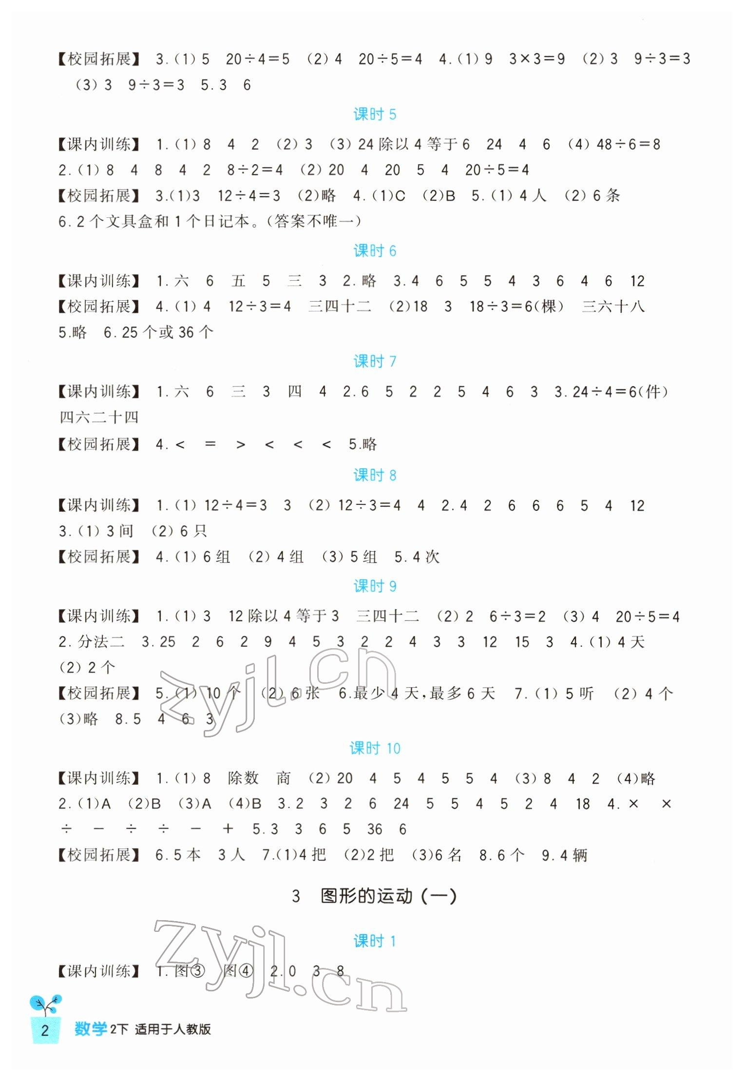 2022年小學(xué)生學(xué)習(xí)實(shí)踐園地二年級(jí)數(shù)學(xué)下冊(cè)人教版 第2頁