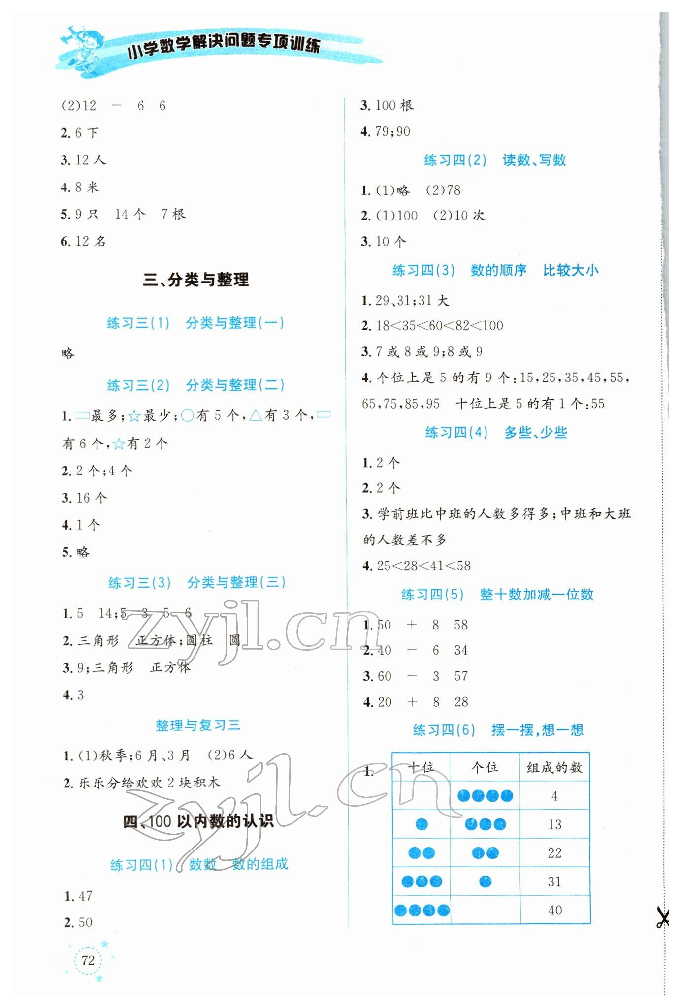 2022年解決問題專項訓(xùn)練一年級數(shù)學(xué)下冊人教版 第2頁