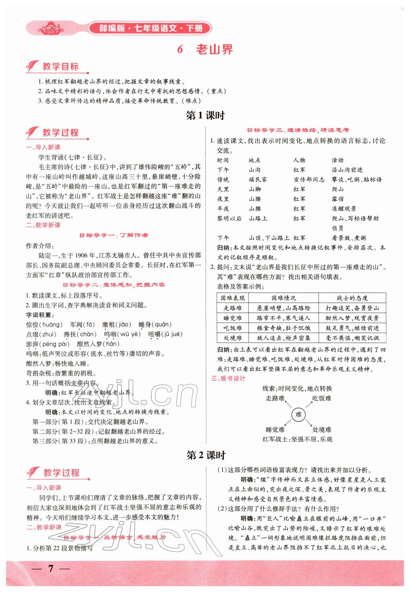 2022年追夢(mèng)之旅大先生七年級(jí)語(yǔ)文下冊(cè)人教版河南專版 第7頁(yè)
