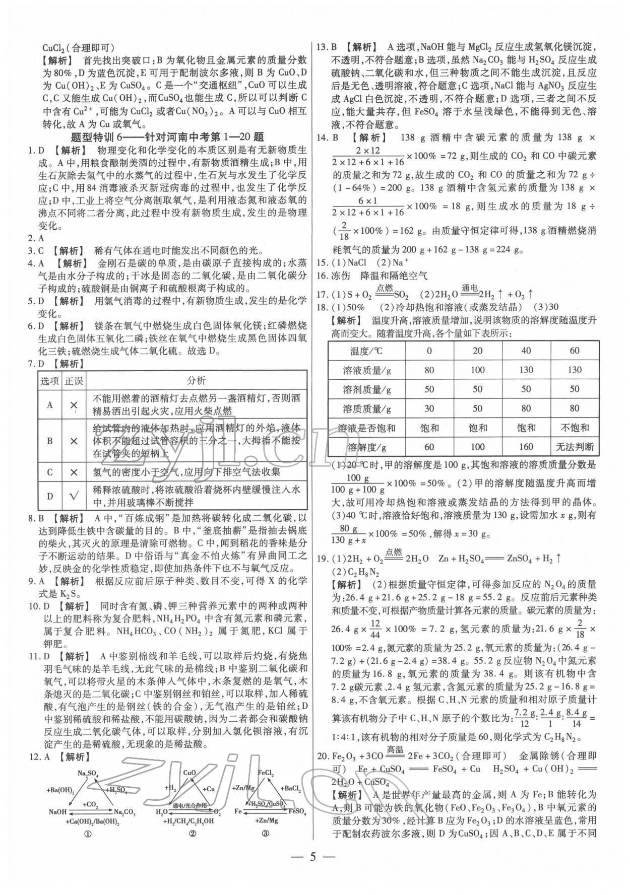2022年天天練化學(xué)中考河南專版鄭州大學(xué)出版社 第5頁