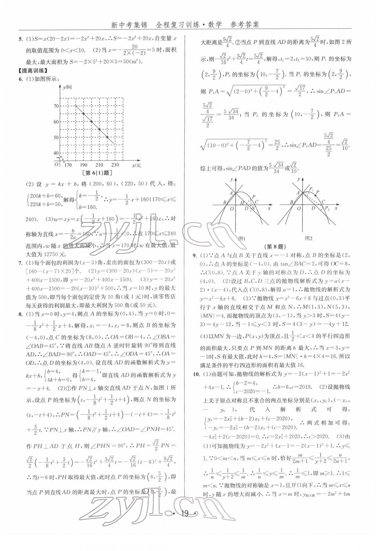 2022年新中考集锦全程复习训练数学 第19页