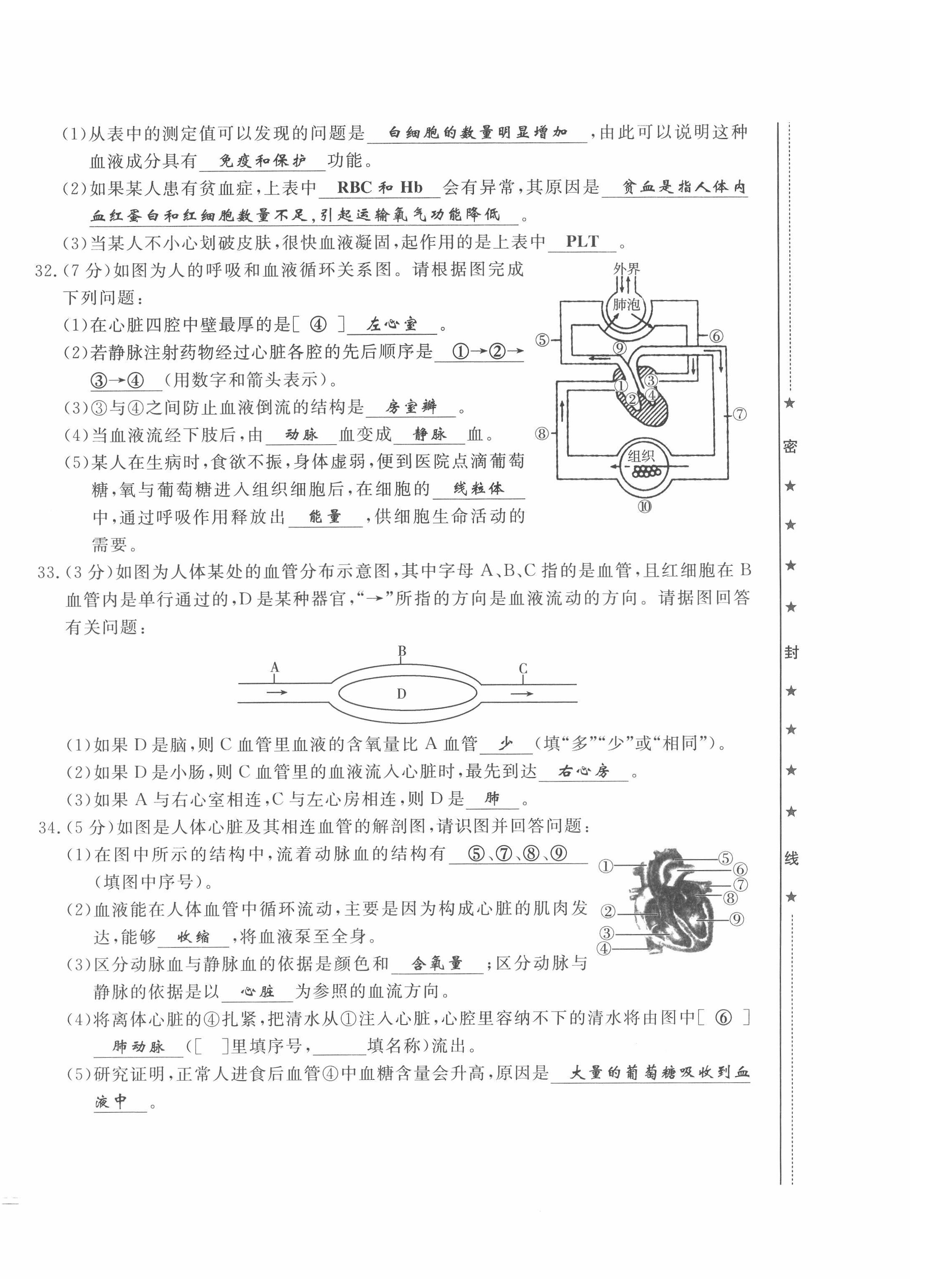 2022年績(jī)優(yōu)課堂高效提升滿分備考七年級(jí)生物下冊(cè)冀少版 第8頁(yè)