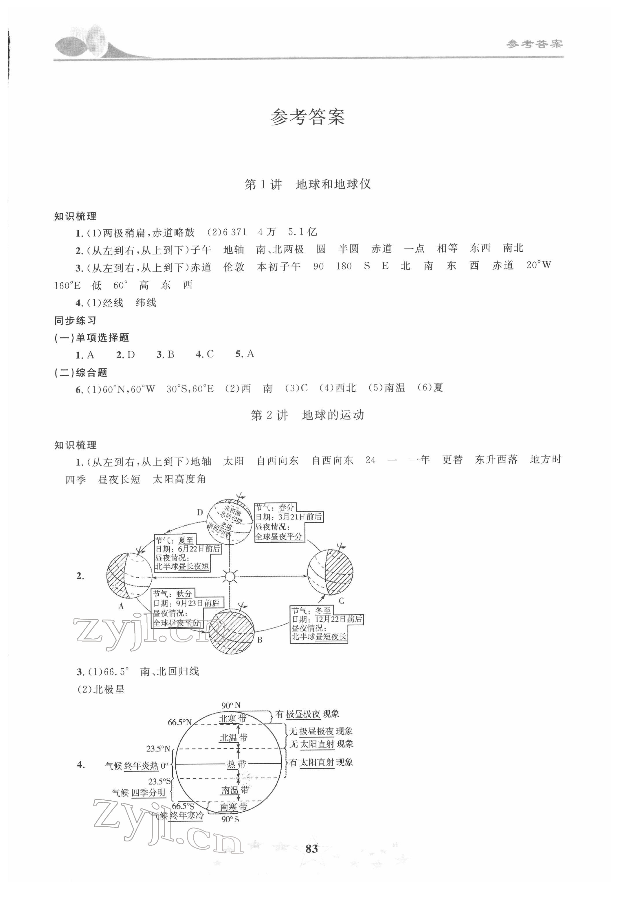 2022年初中學(xué)業(yè)考試指導(dǎo)叢書地理株洲專版 第1頁