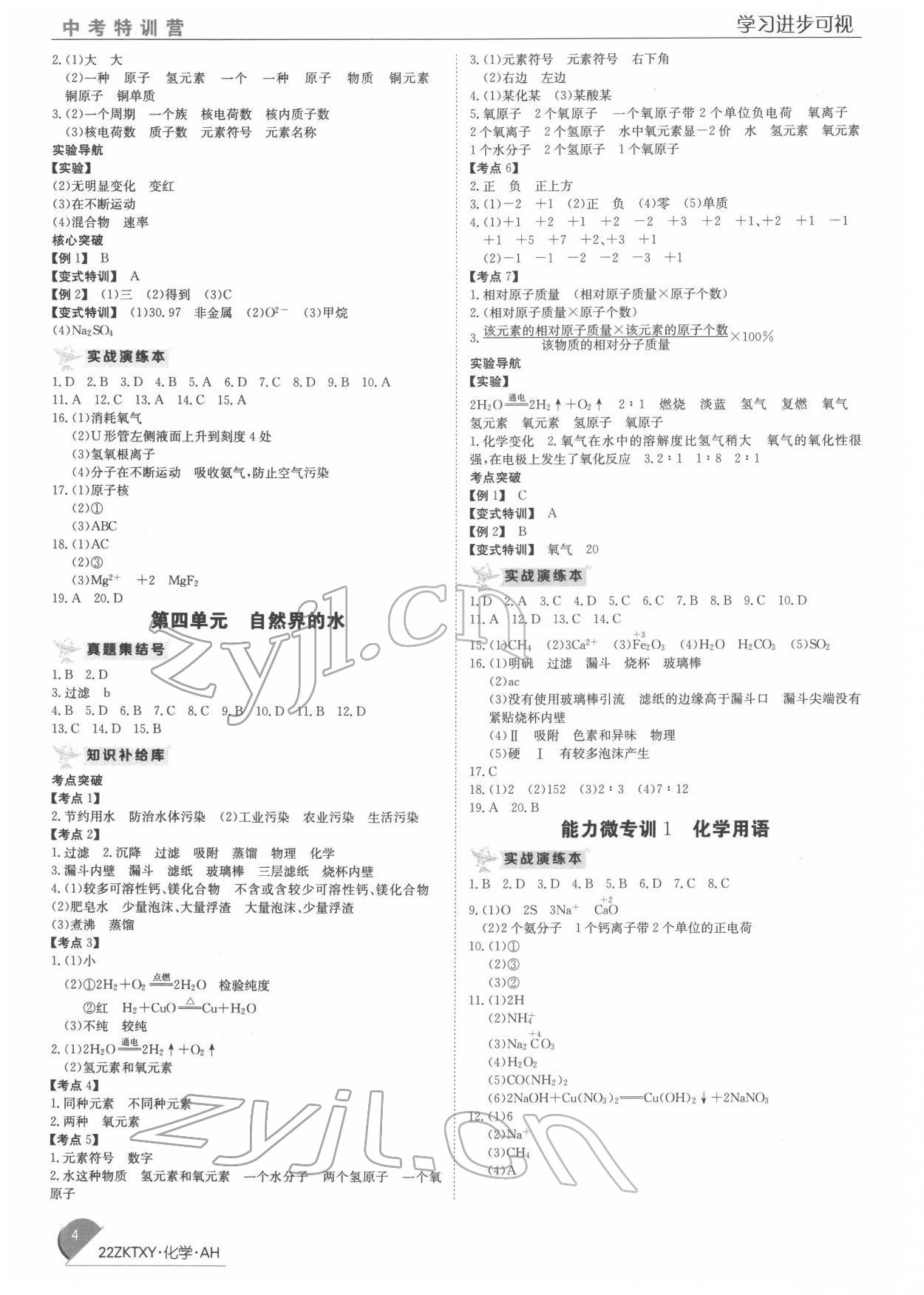 2022年中考特訓(xùn)營(yíng)化學(xué)中考人教版安徽專版 第4頁