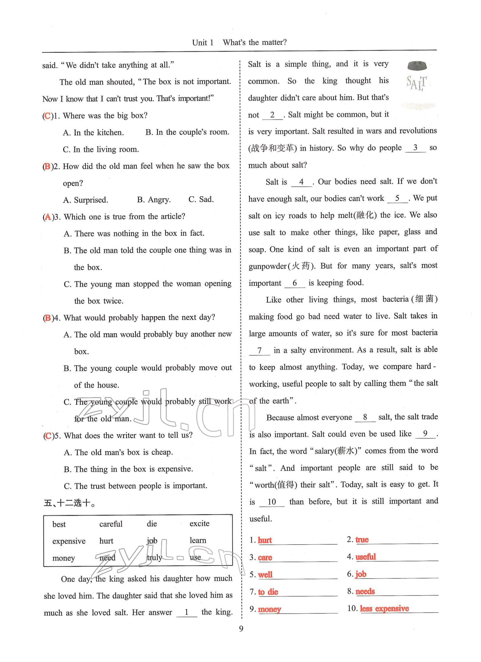 2022年指南針高分必備八年級(jí)英語下冊人教版 參考答案第14頁