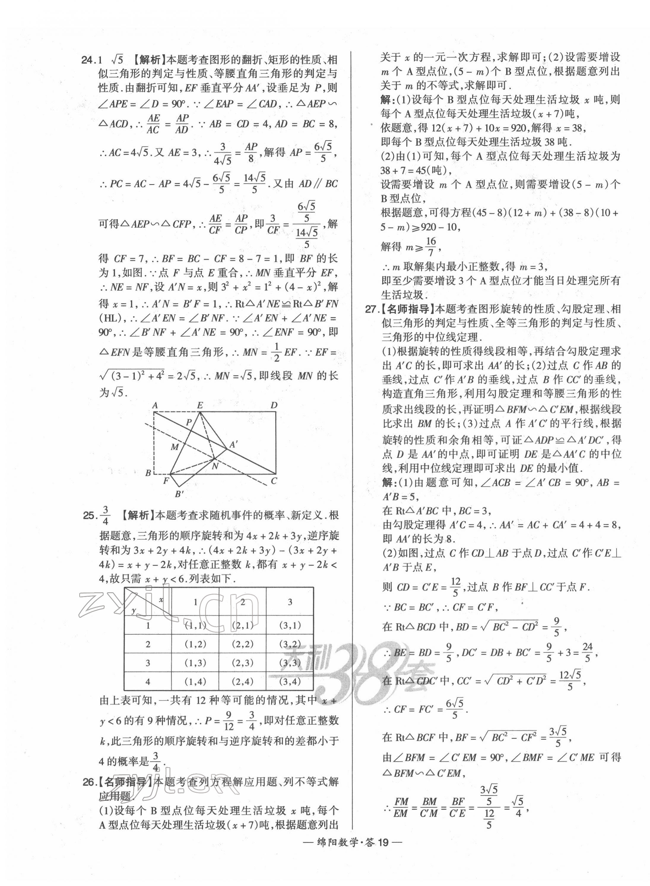 2022年天利38套中考試題精選數(shù)學綿陽專版 第21頁