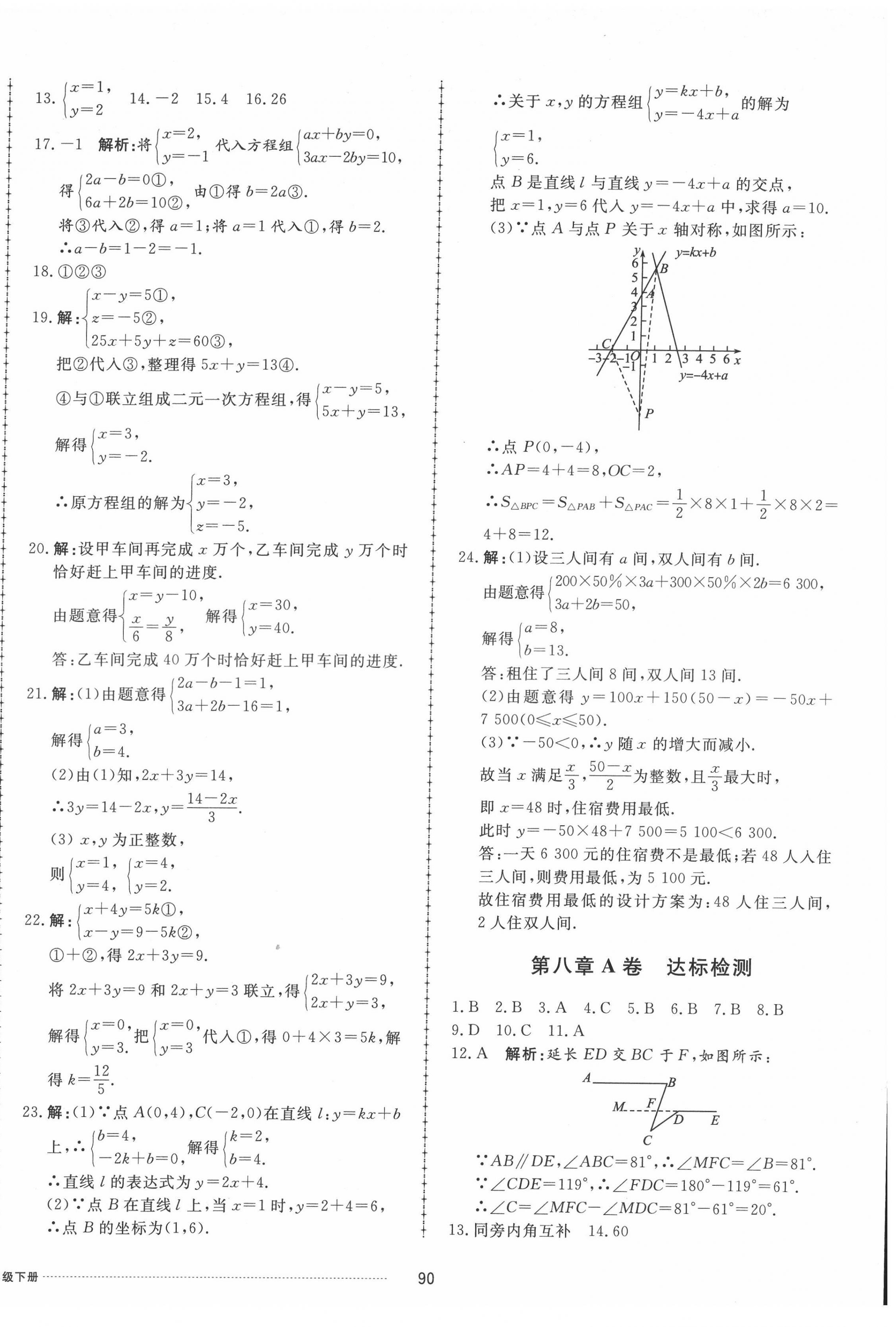 2022年同步練習(xí)冊配套單元檢測卷七年級數(shù)學(xué)下冊魯教版五四制 第2頁