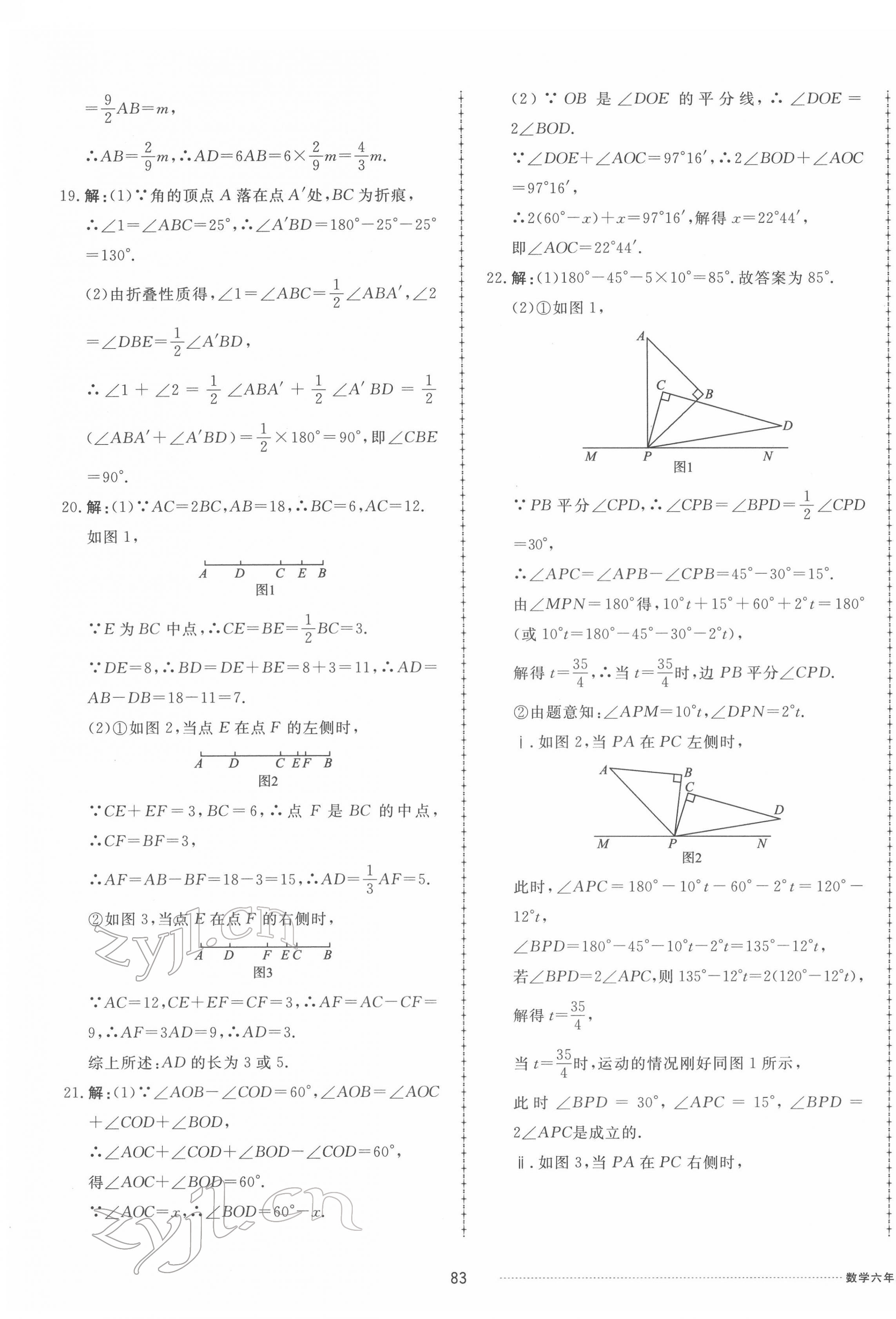 2022年同步練習(xí)冊(cè)配套單元檢測(cè)卷六年級(jí)數(shù)學(xué)下冊(cè)魯教版五四制 第3頁