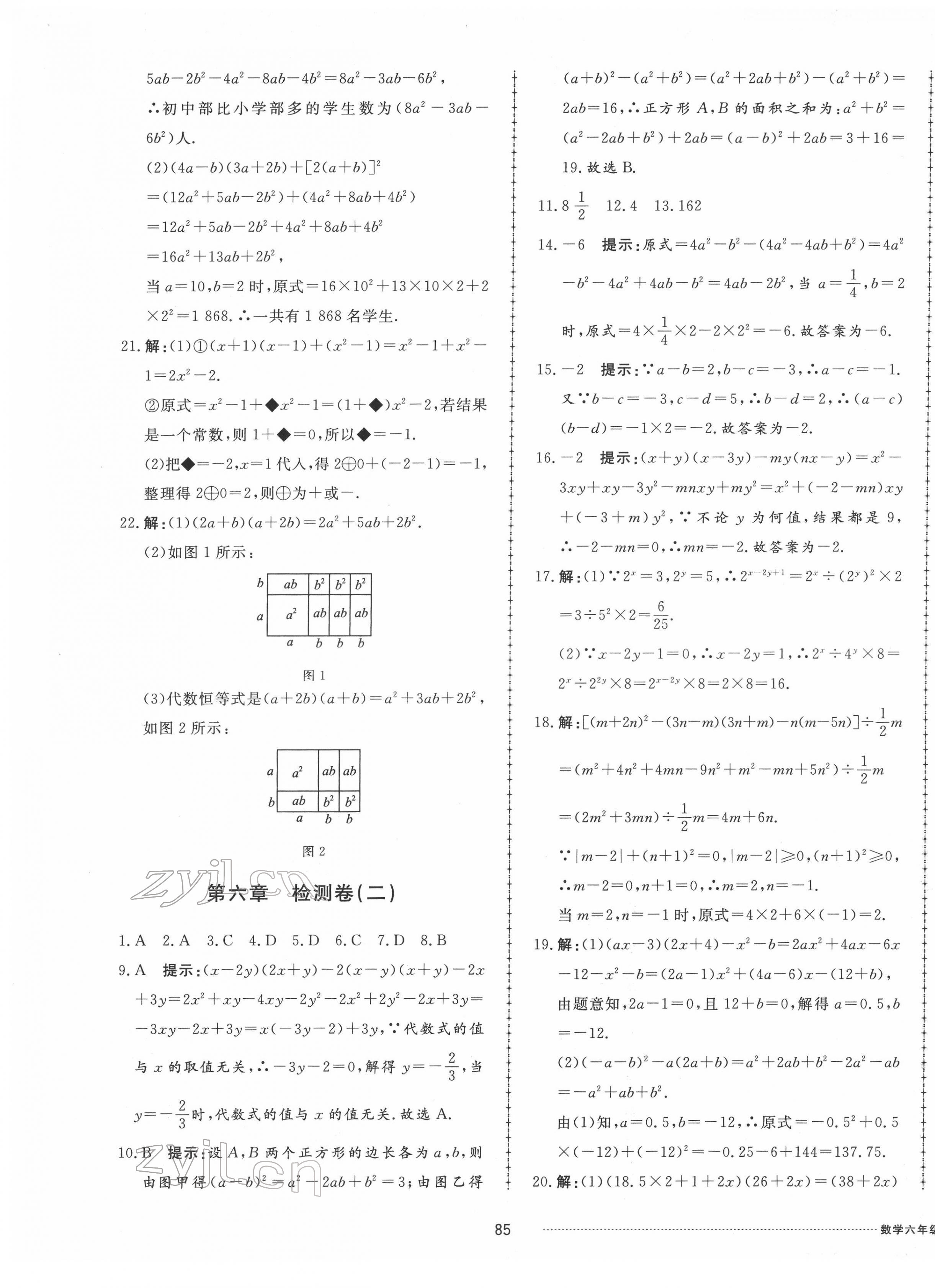 2022年同步练习册配套单元检测卷六年级数学下册鲁教版五四制 第5页