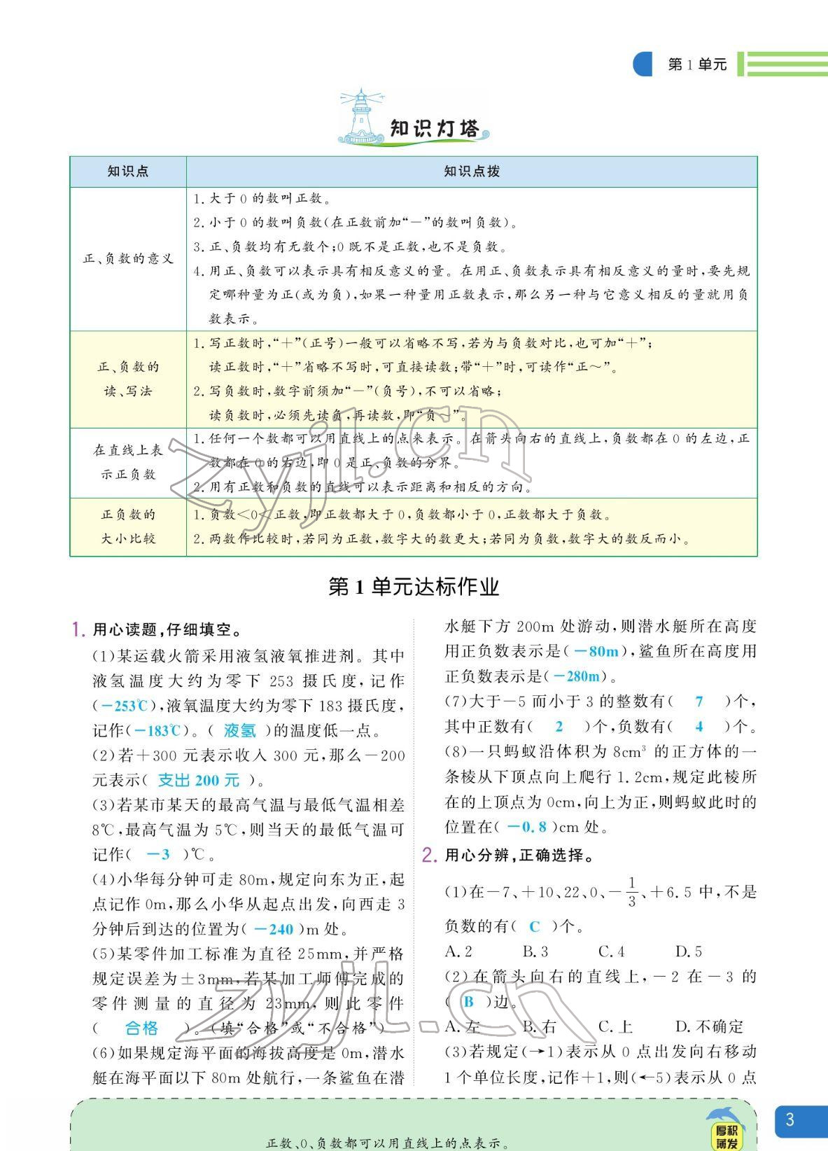 2022年揚帆天天練六年級數(shù)學(xué)下冊人教版 參考答案第5頁