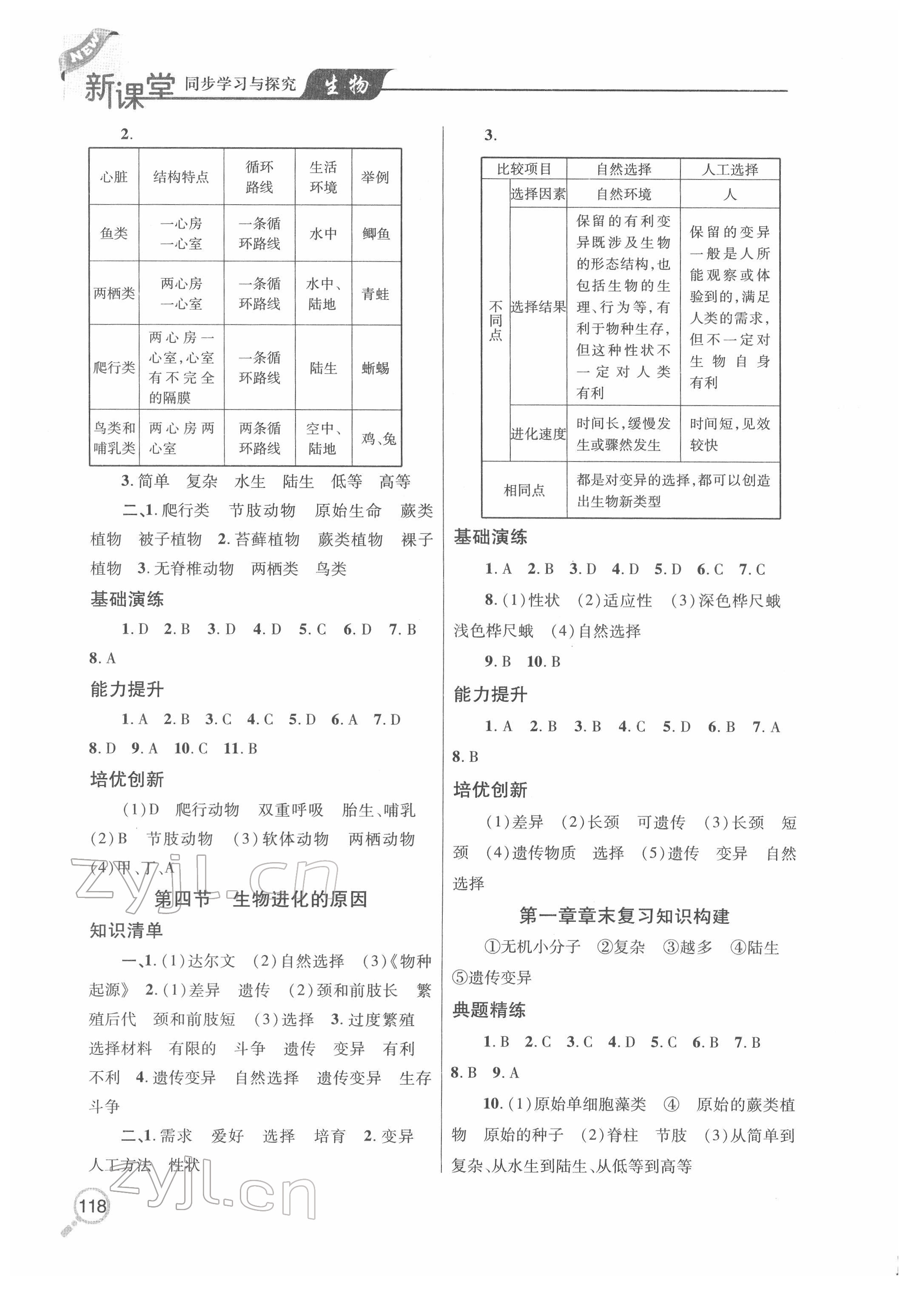 2022年新课堂同步学习与探究八年级生物下册人教版金乡专版 第2页