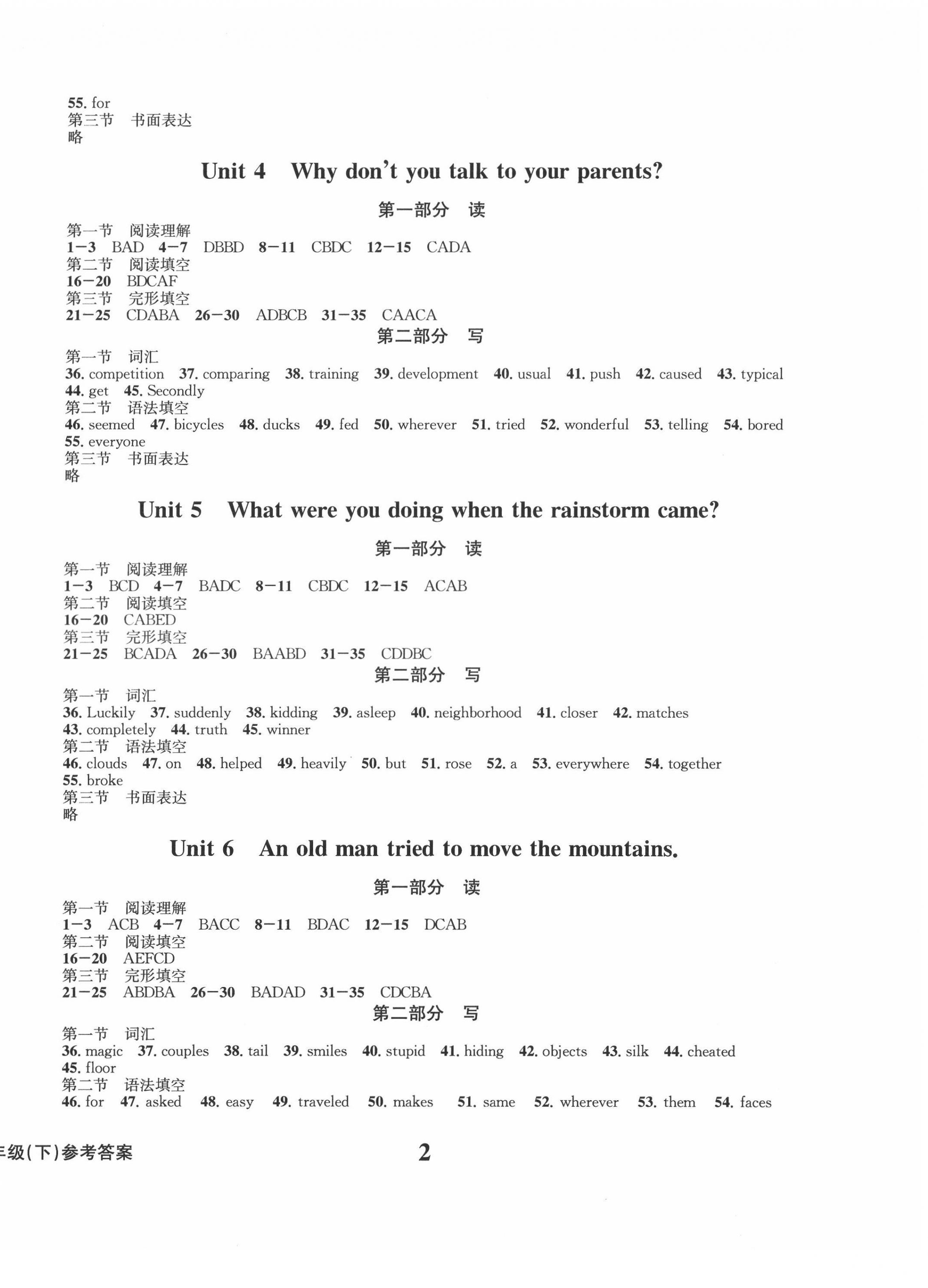 2022年學業(yè)質量測試薄八年級英語下冊人教版 第2頁