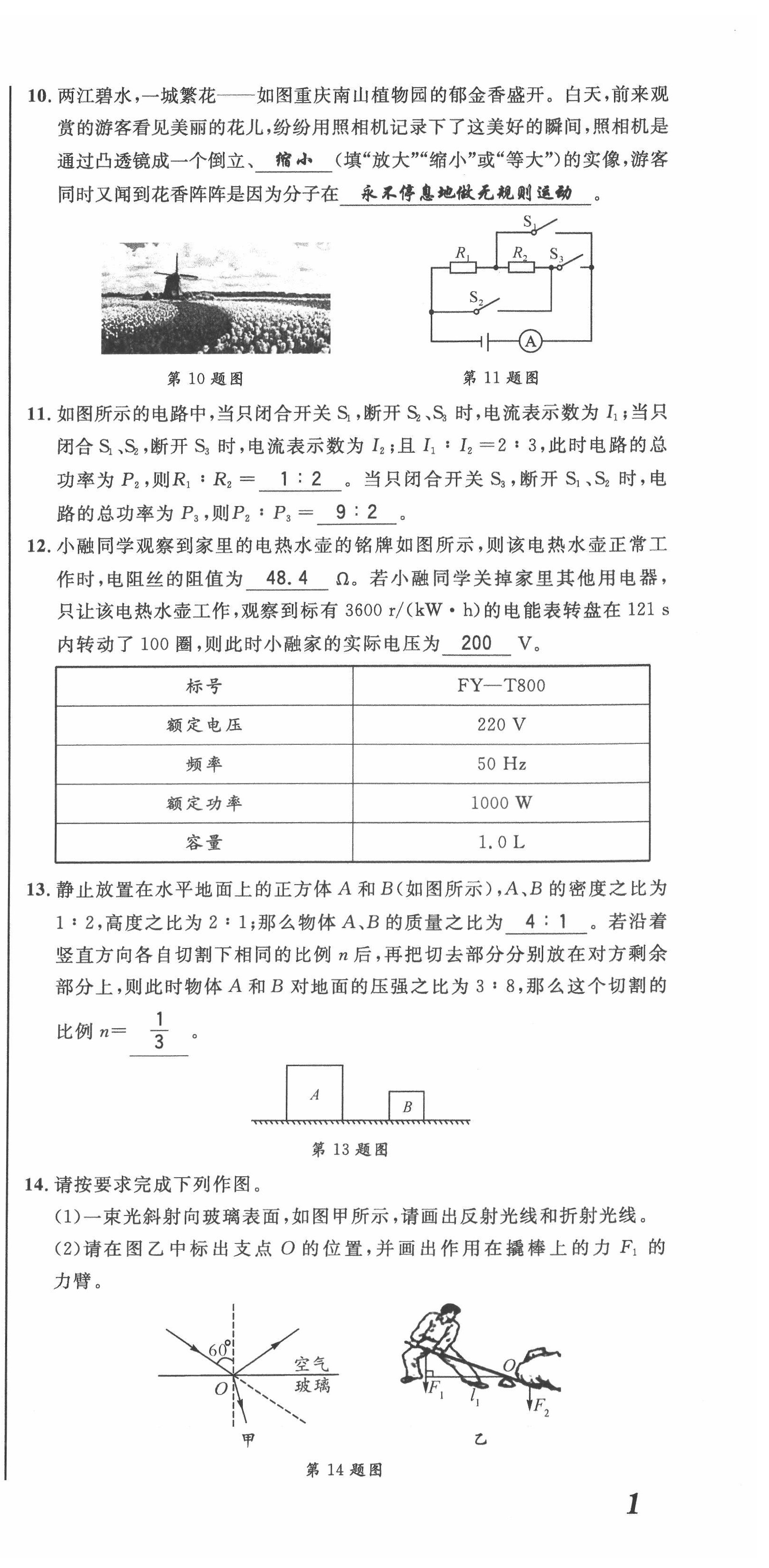 2022年直通中考物理重慶專版 第3頁