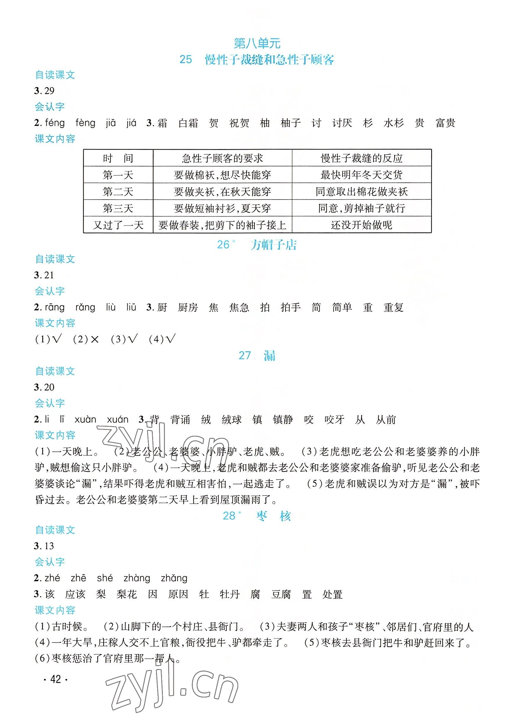 2022年天府名校優(yōu)課練三年級語文下冊人教版 參考答案第6頁