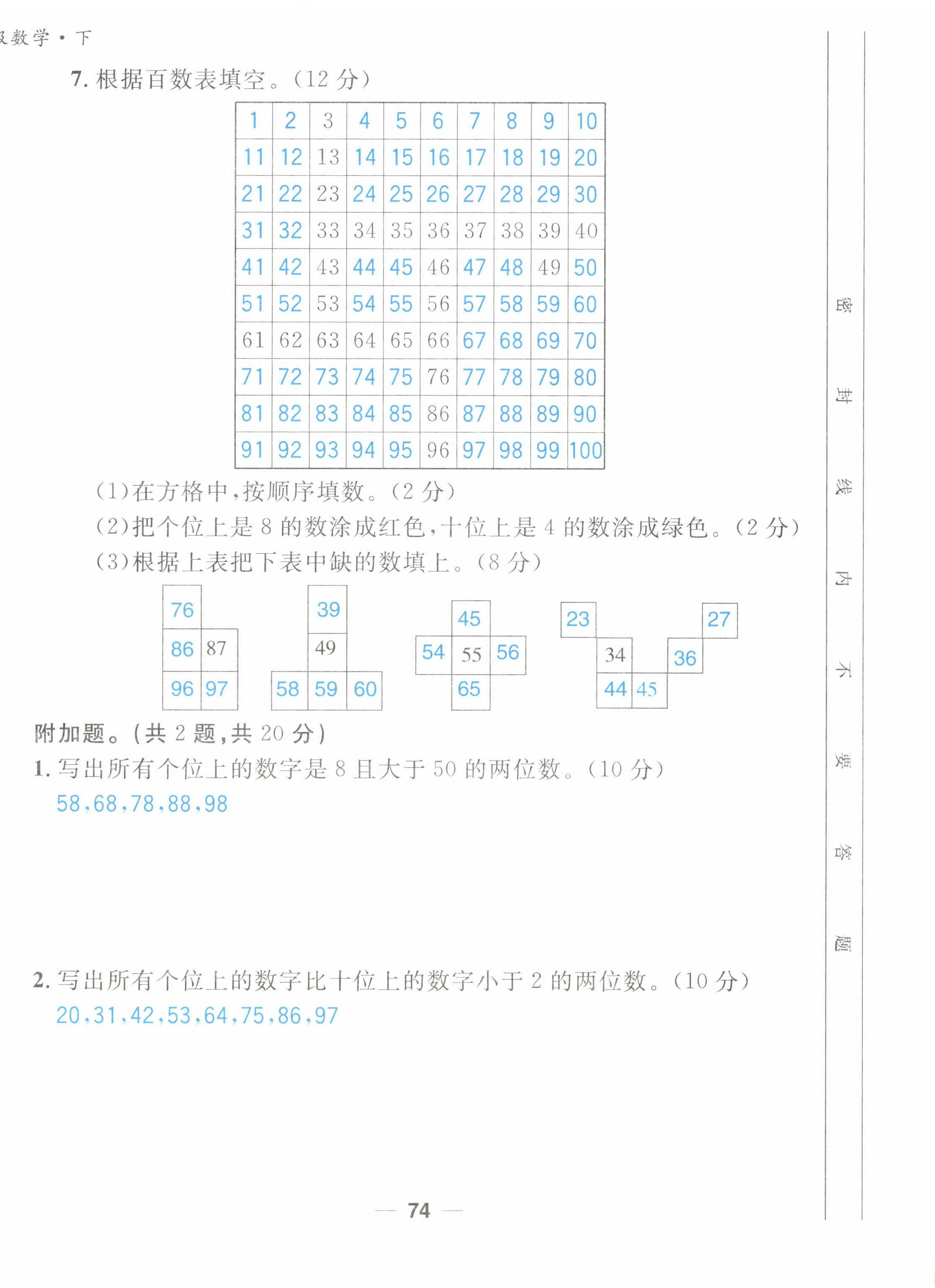 2022年天府名校優(yōu)課練一年級數(shù)學(xué)下冊西師大版 第4頁