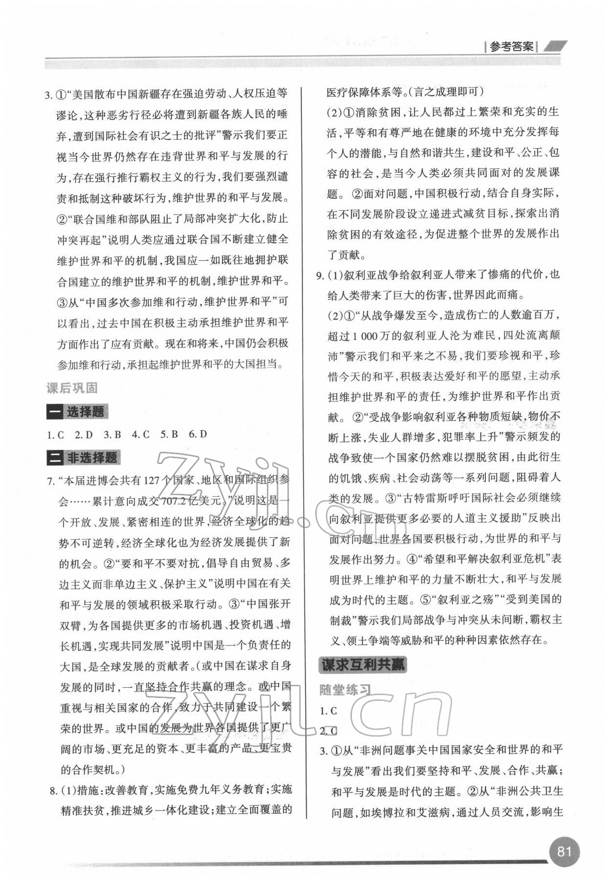 2022年學習指要九年級道德與法治下冊人教版 第3頁