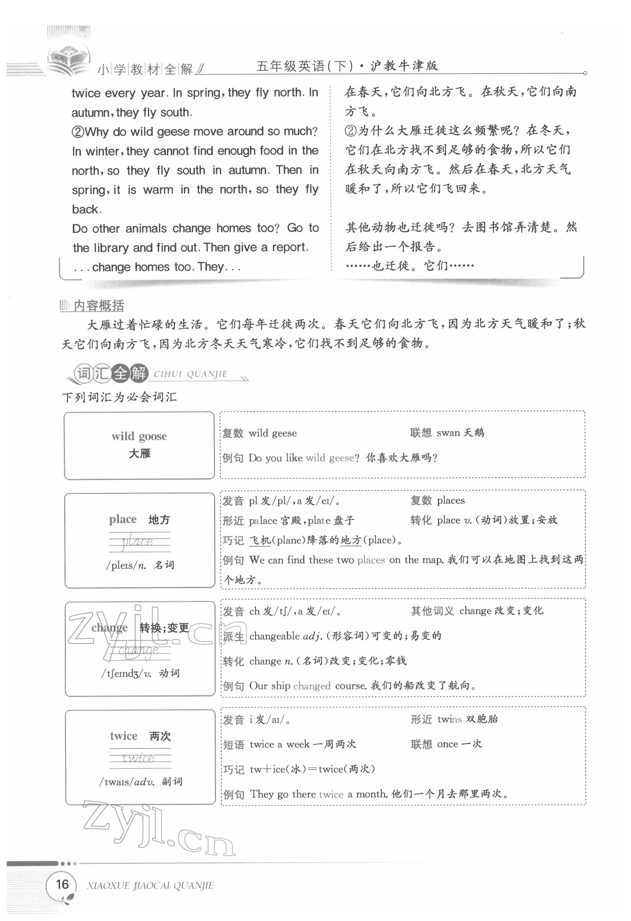 2022年教材課本五年級英語下冊滬教版 第16頁