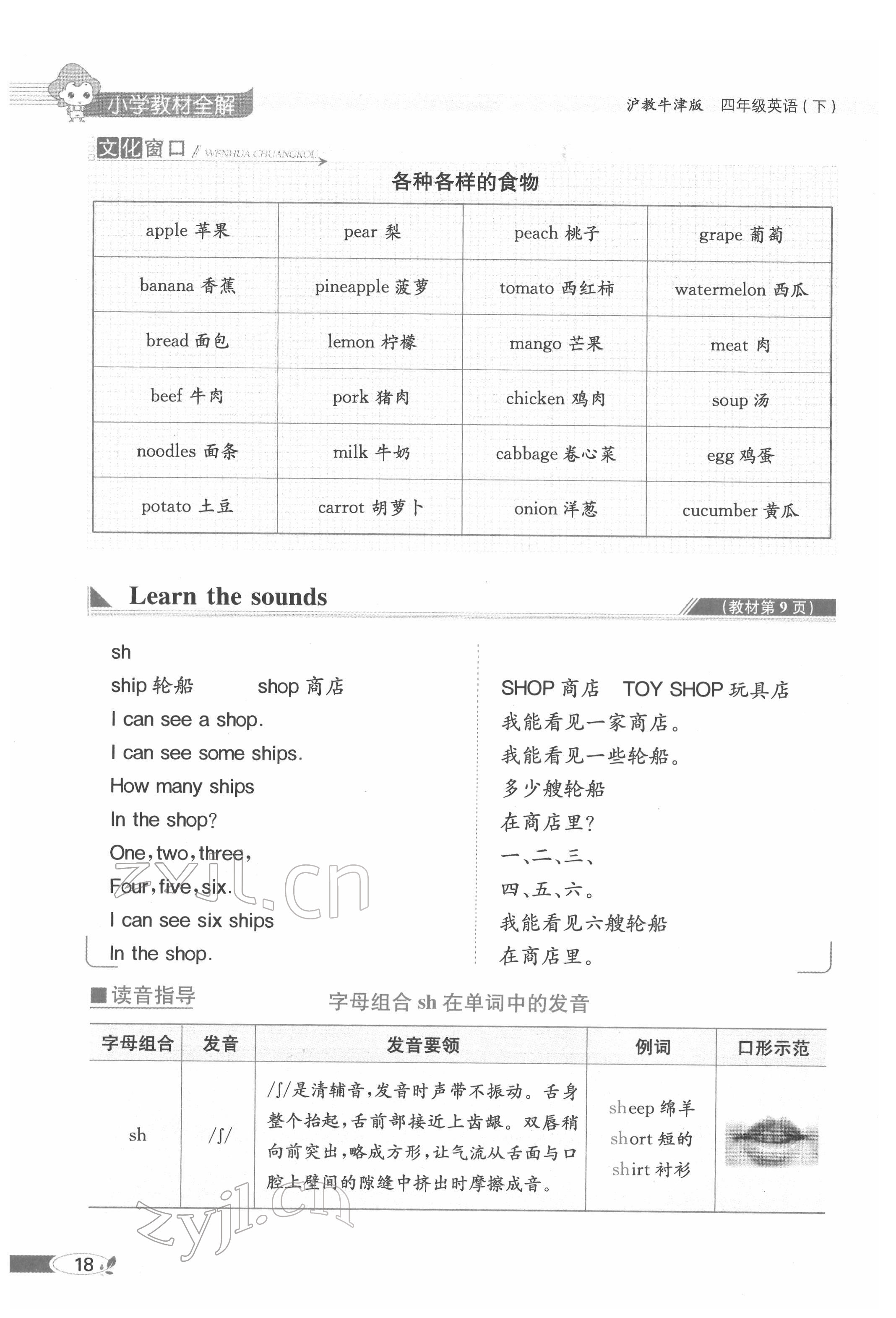 2022年教材課本四年級英語下冊滬教版 第18頁
