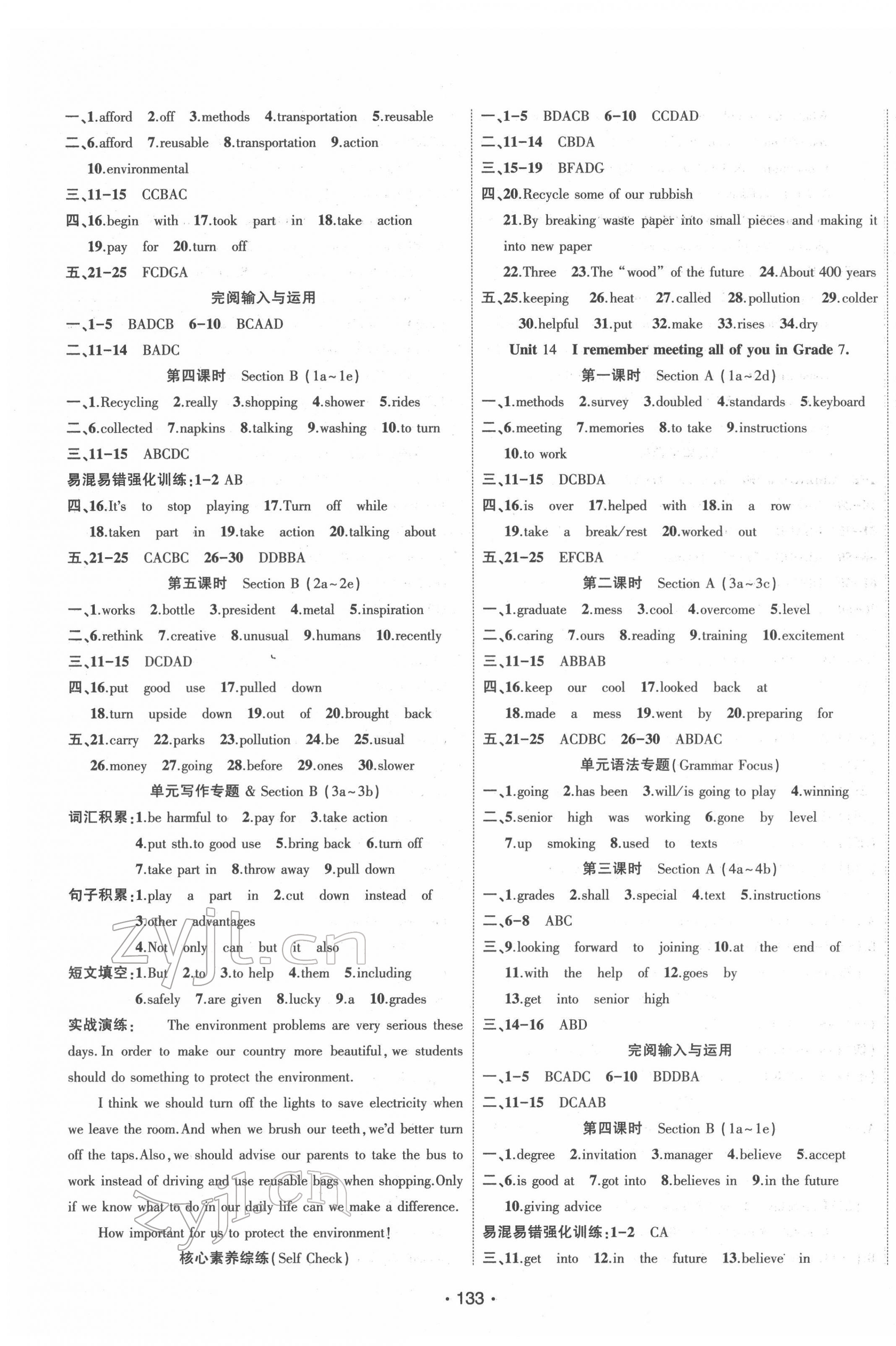 2022年隨堂1加1導(dǎo)練九年級(jí)英語下冊(cè)人教版 第3頁