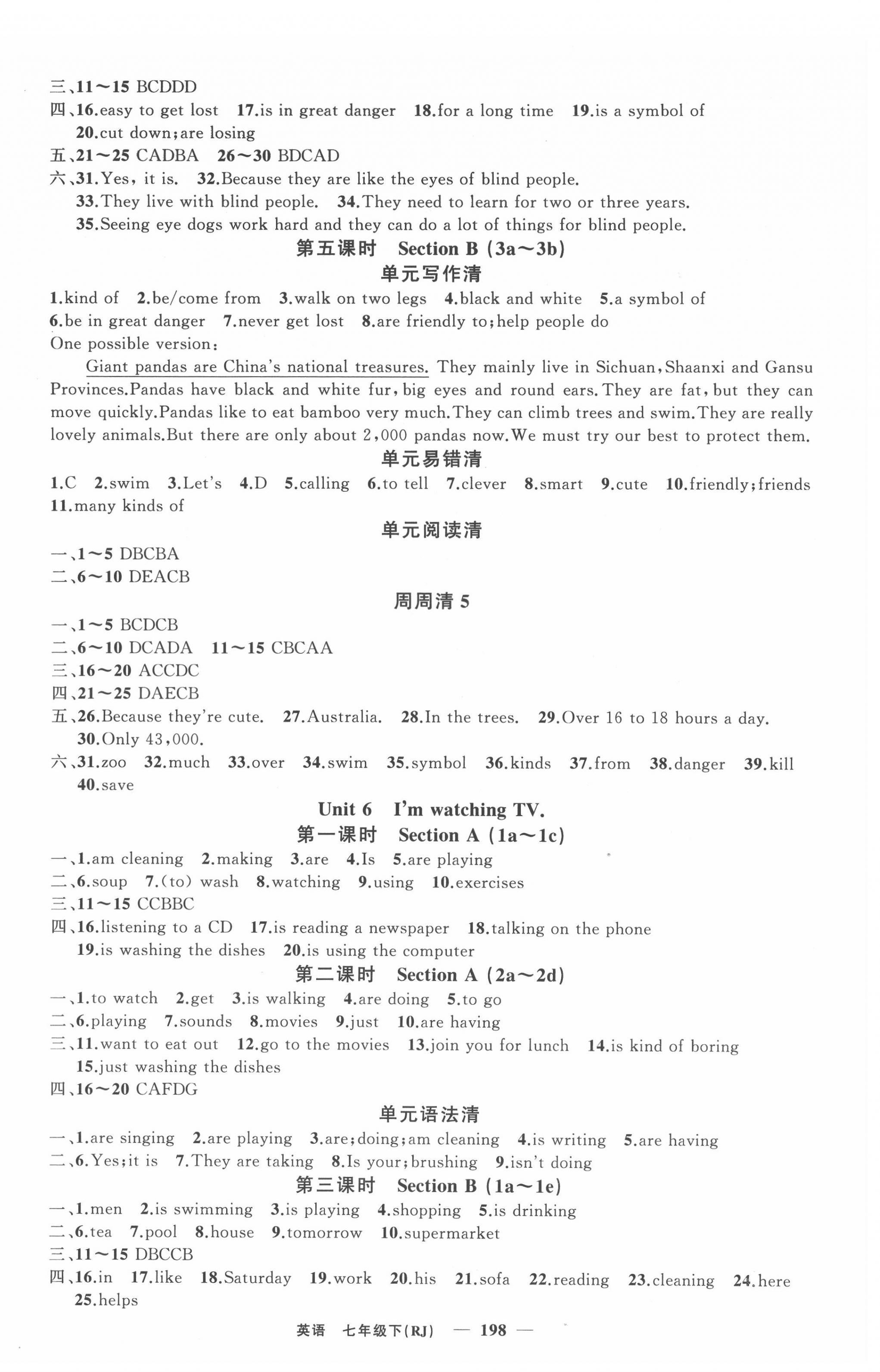 2022年四清導(dǎo)航七年級英語下冊人教版黃石專版 第6頁