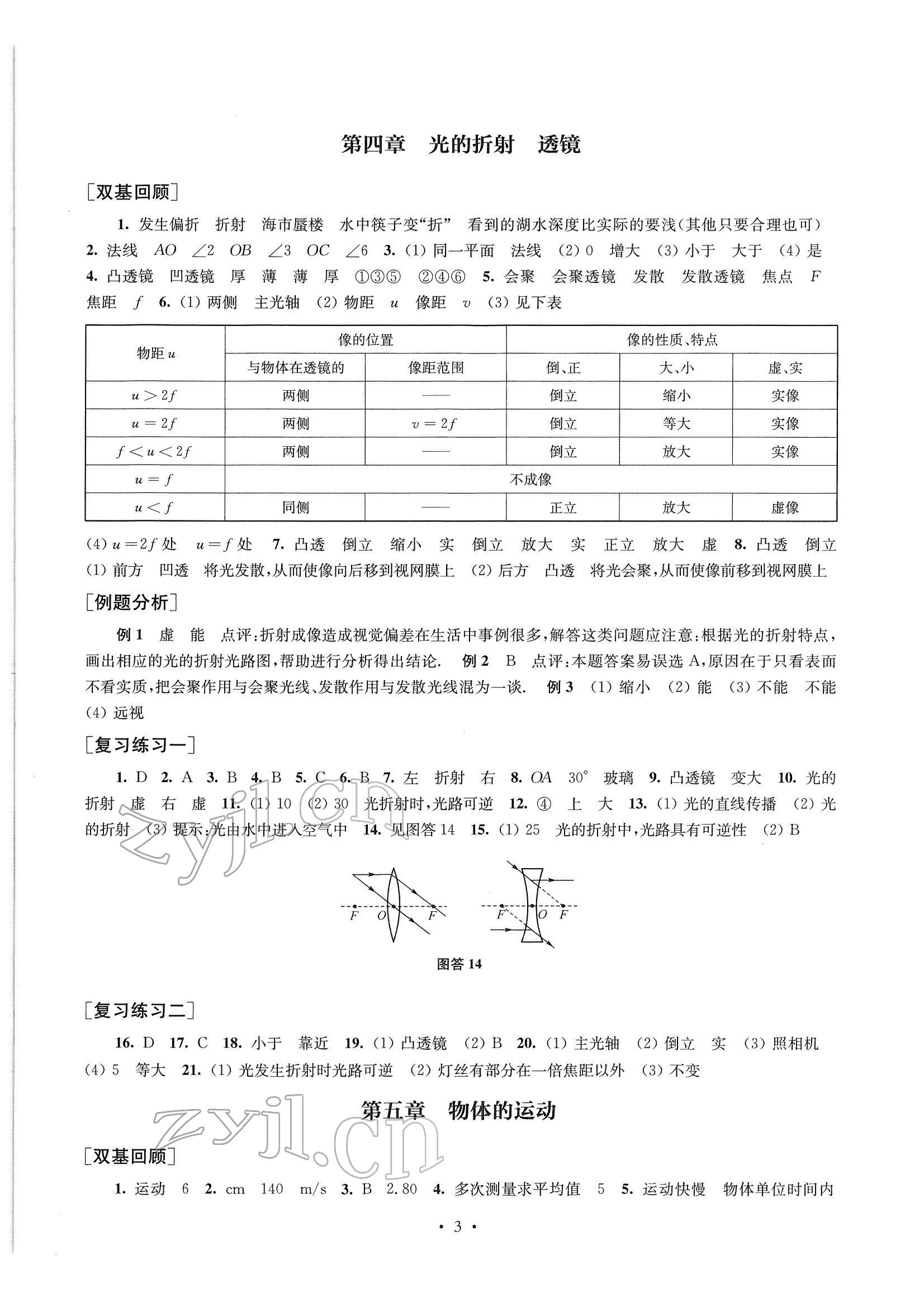 2022年南京市中考指導(dǎo)書物理 參考答案第3頁