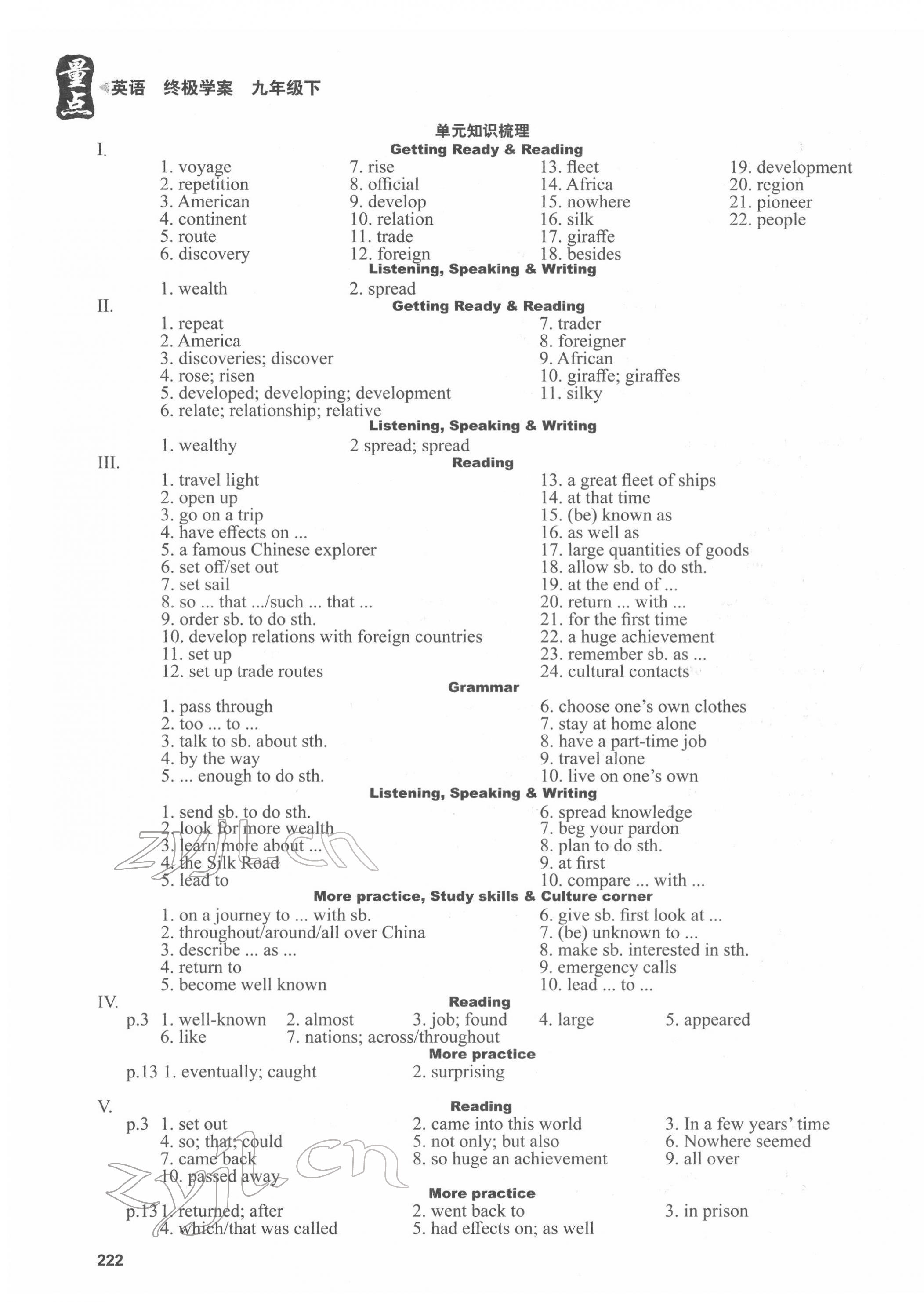 2022年終極學(xué)案九年級(jí)英語(yǔ)下冊(cè)滬教版 第3頁(yè)