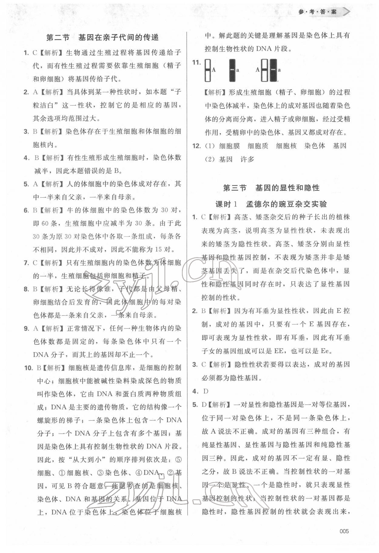 2022年学习质量监测八年级生物下册人教版 第5页