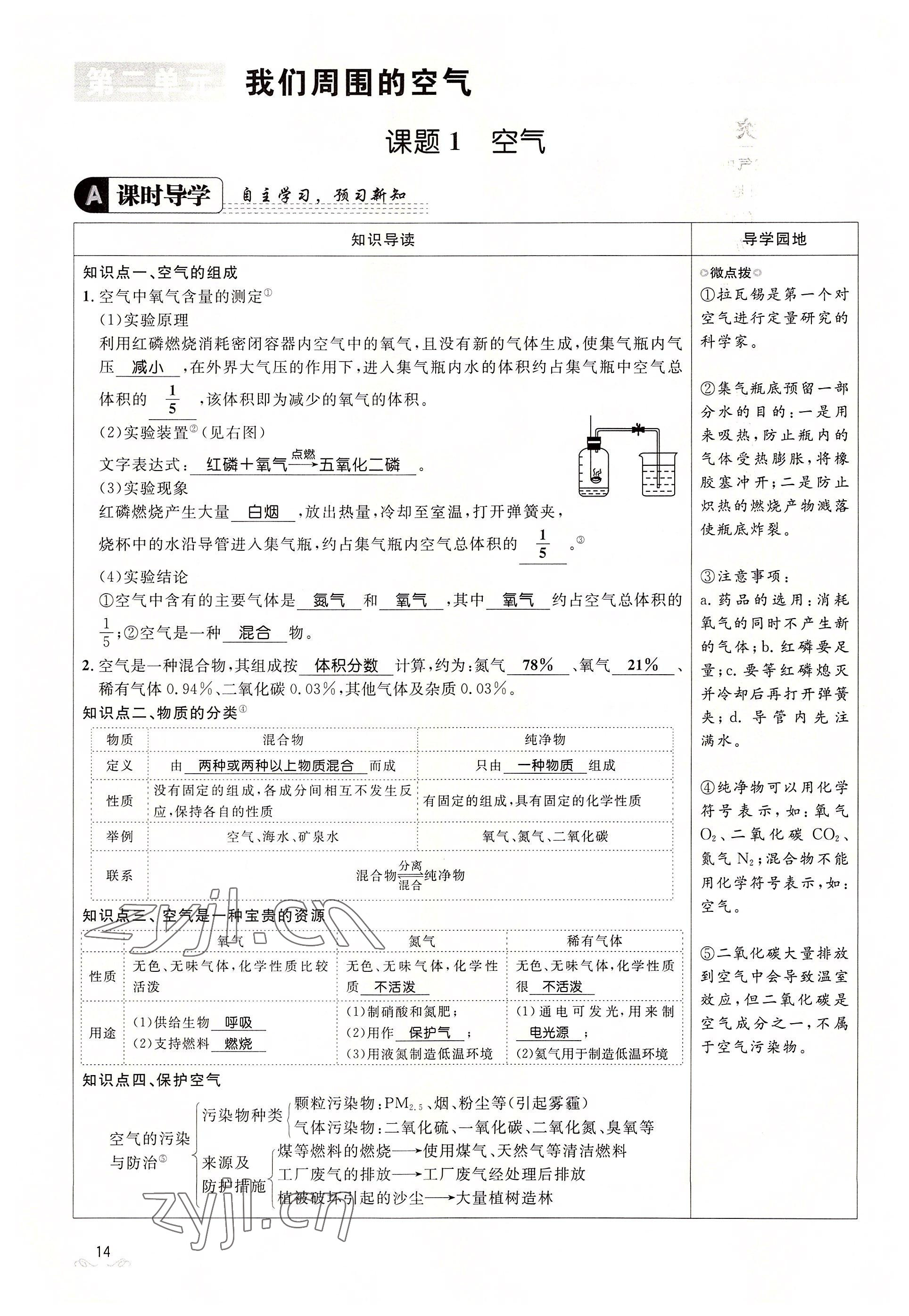 2022年名校課堂貴州人民出版社九年級化學(xué)全一冊人教版 參考答案第14頁