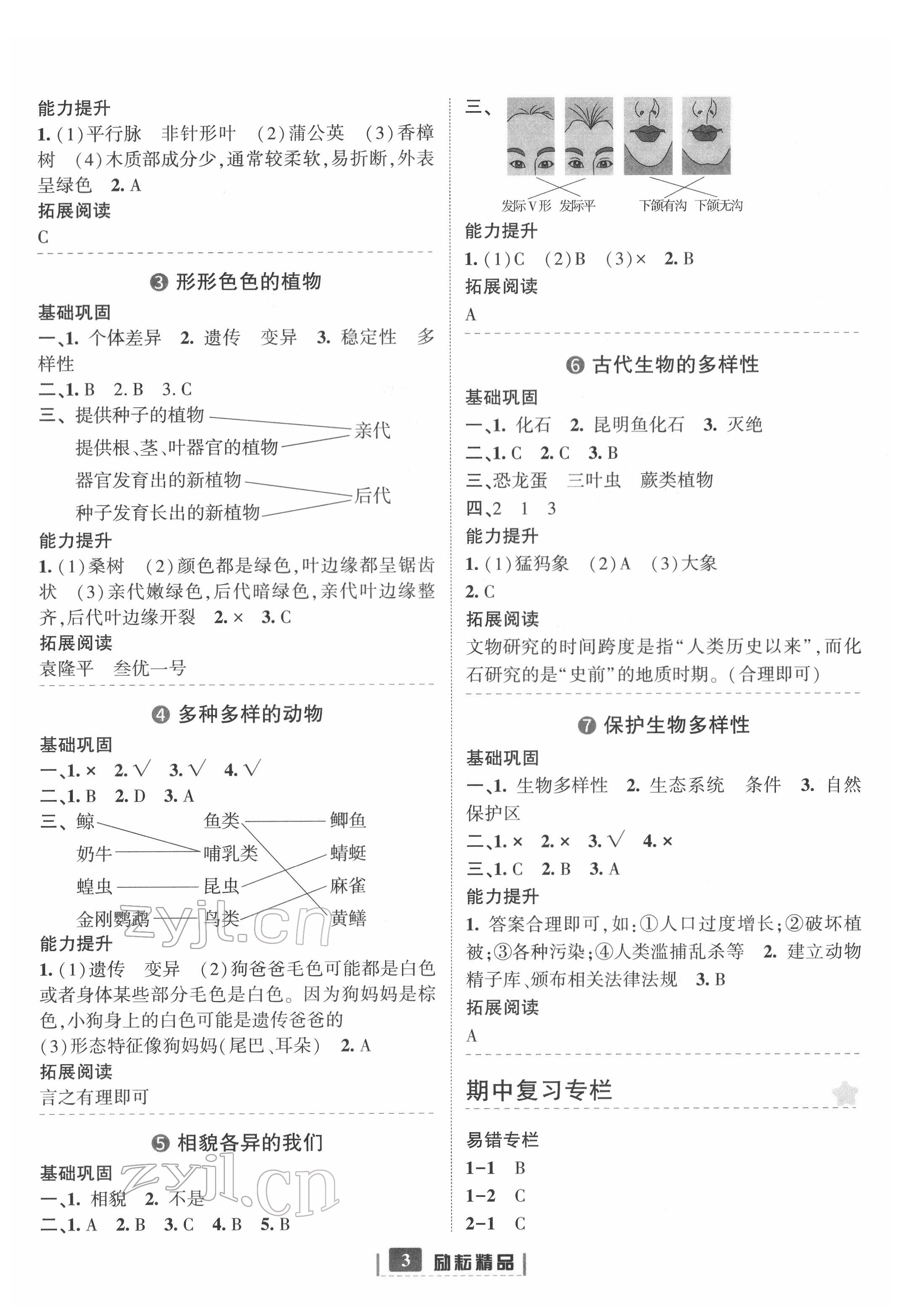 2022年勵耘書業(yè)勵耘新同步六年級科學(xué)下冊教科版 第3頁