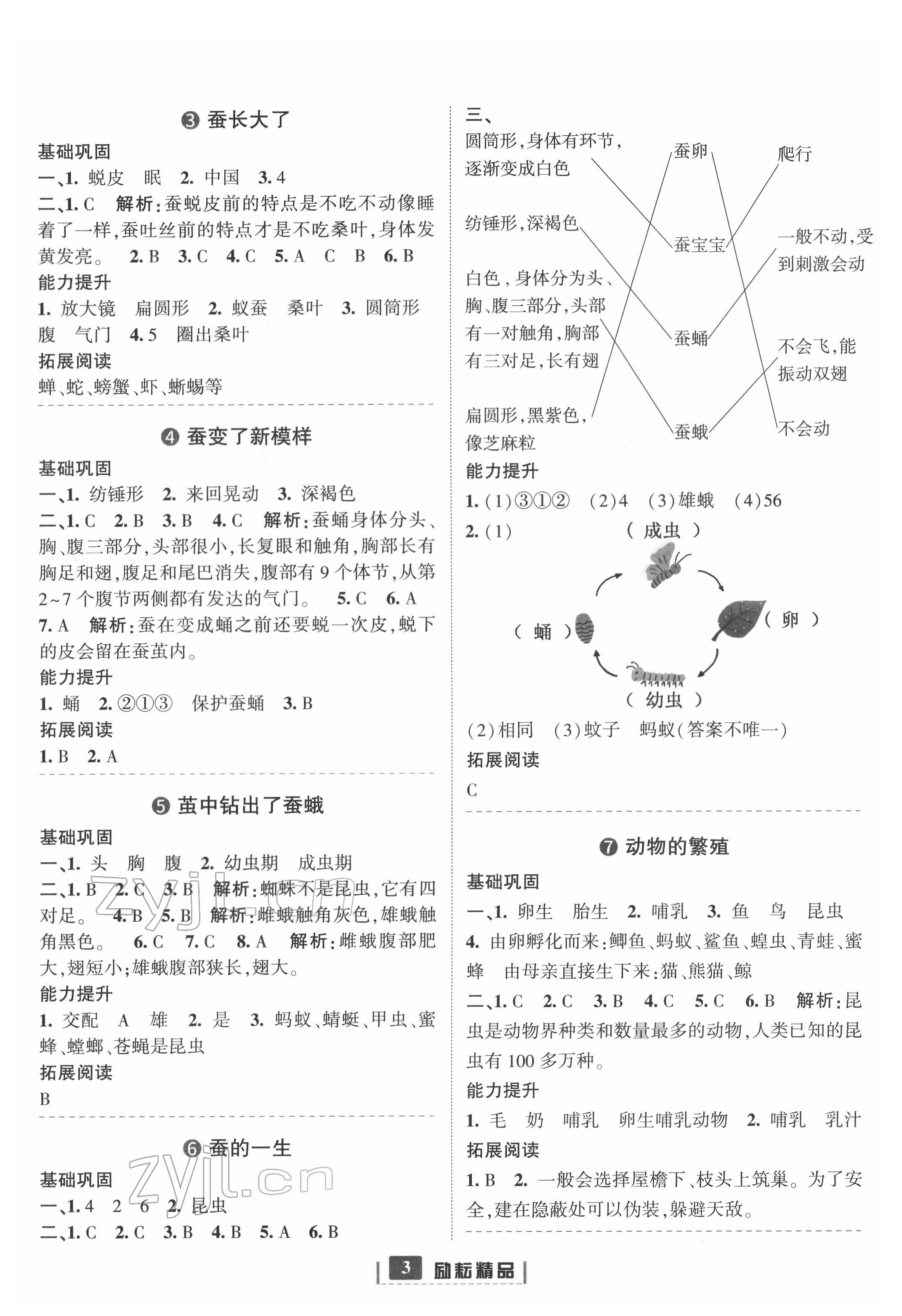 2022年励耘书业励耘新同步三年级科学下册教科版 第3页