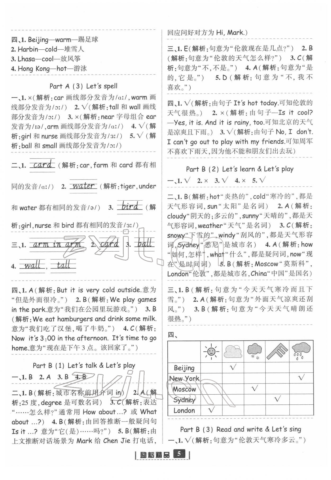 2022年励耘书业励耘新同步四年级英语下册人教版 第5页