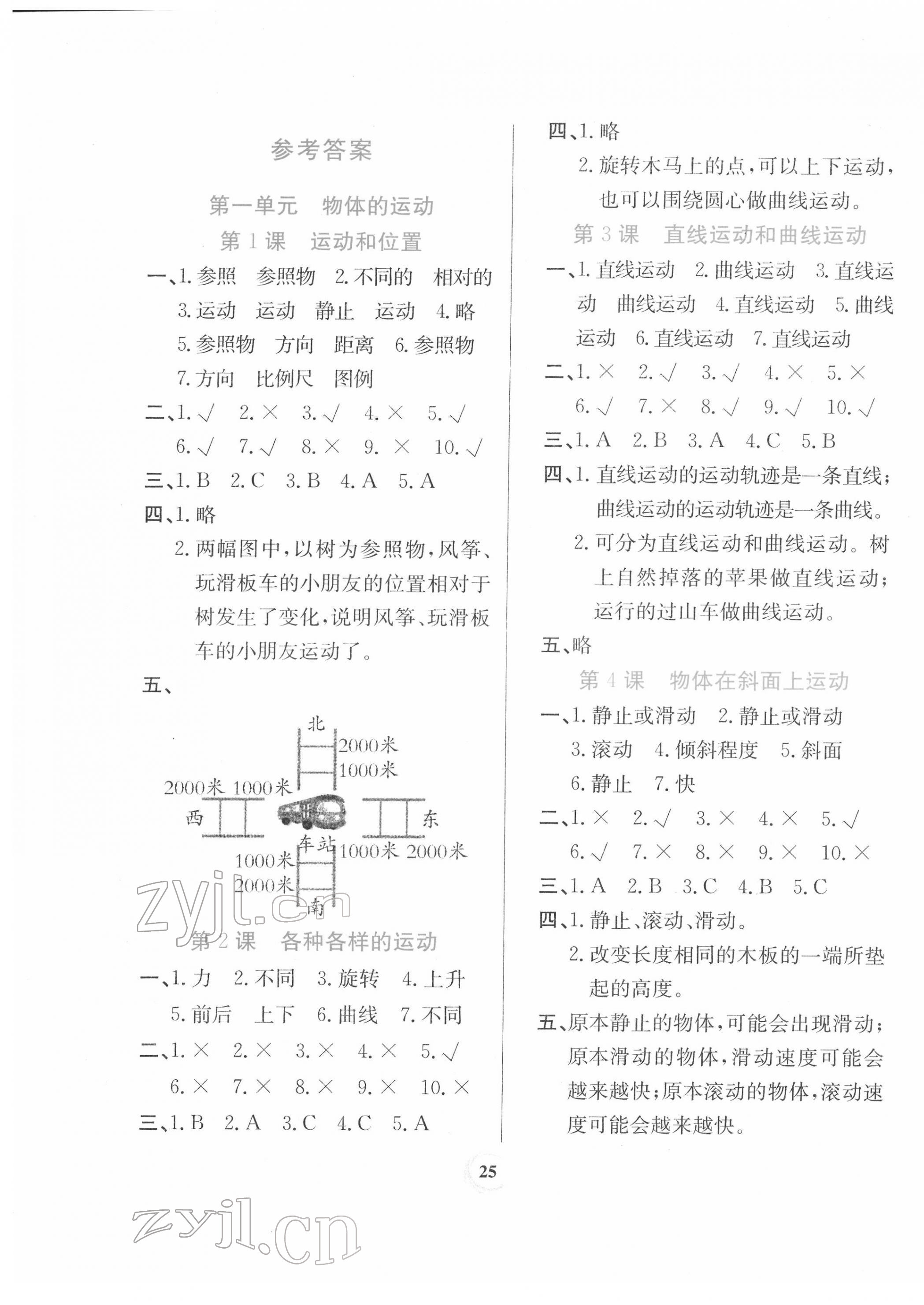 2022年課堂練習三年級科學下冊教科版 第1頁