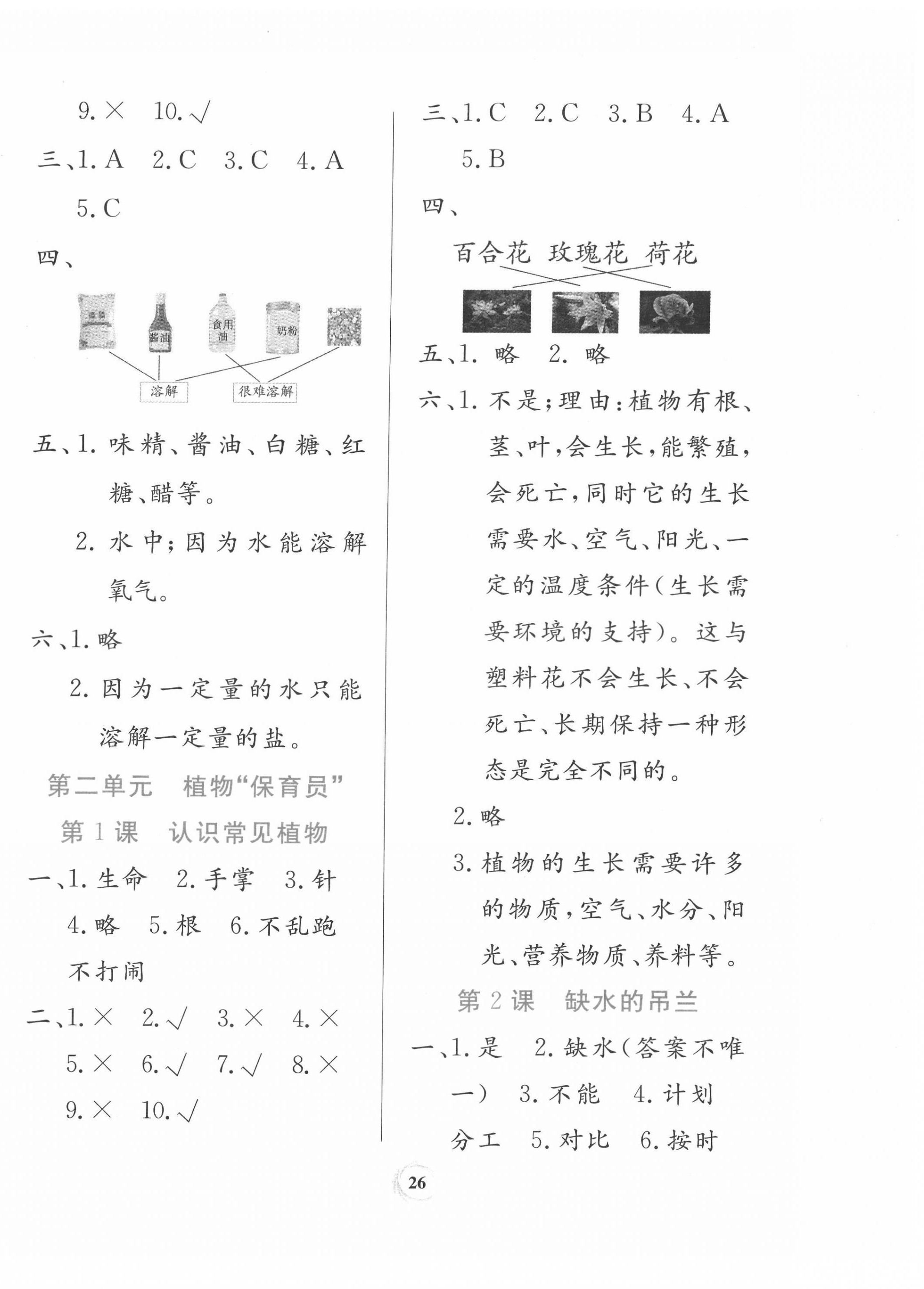 2022年課堂練習(xí)一年級(jí)科學(xué)下冊(cè)大象版 第2頁(yè)